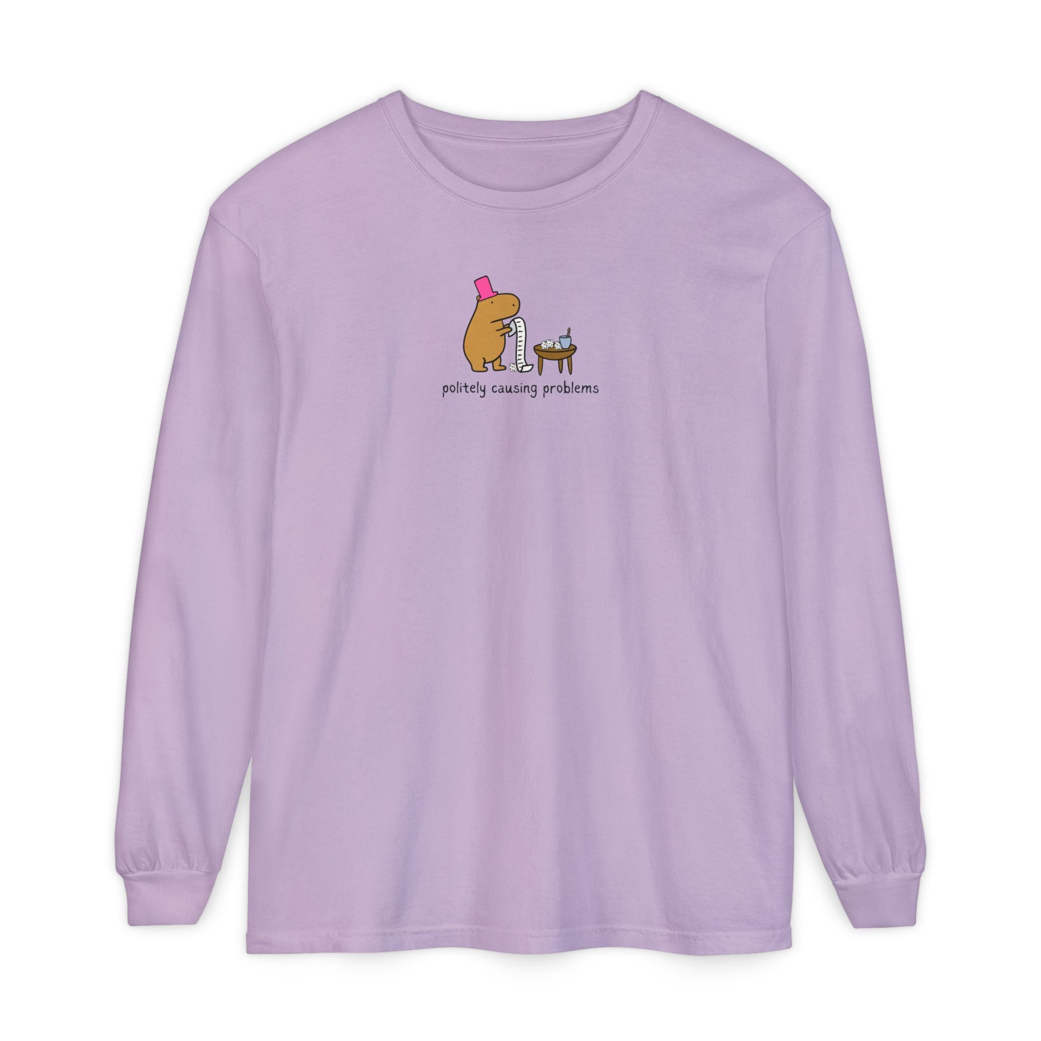 Causing Problems Capybara Long Sleeve Tee