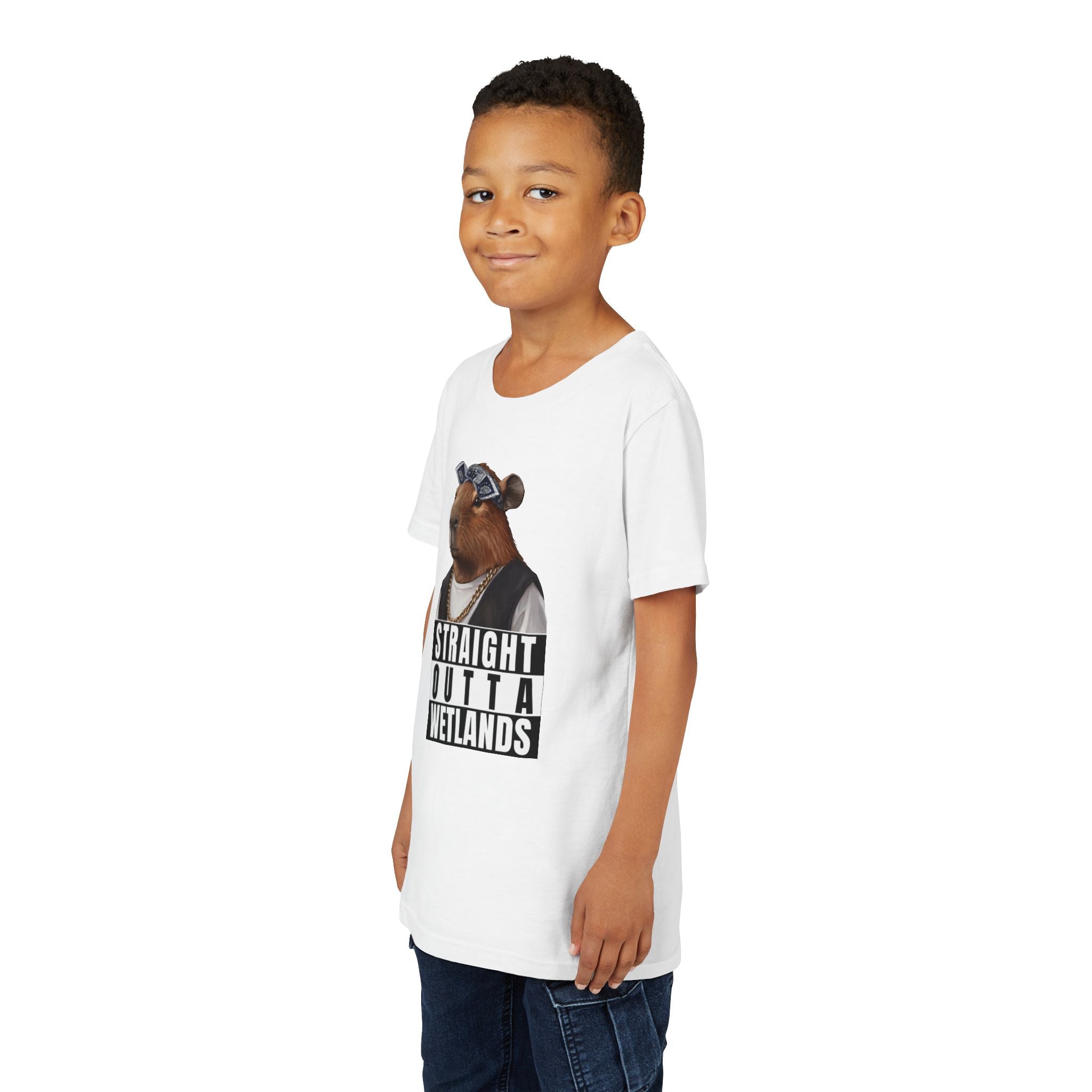 Straight Outta Wetlands II, Capybara Unisex Youth Tee
