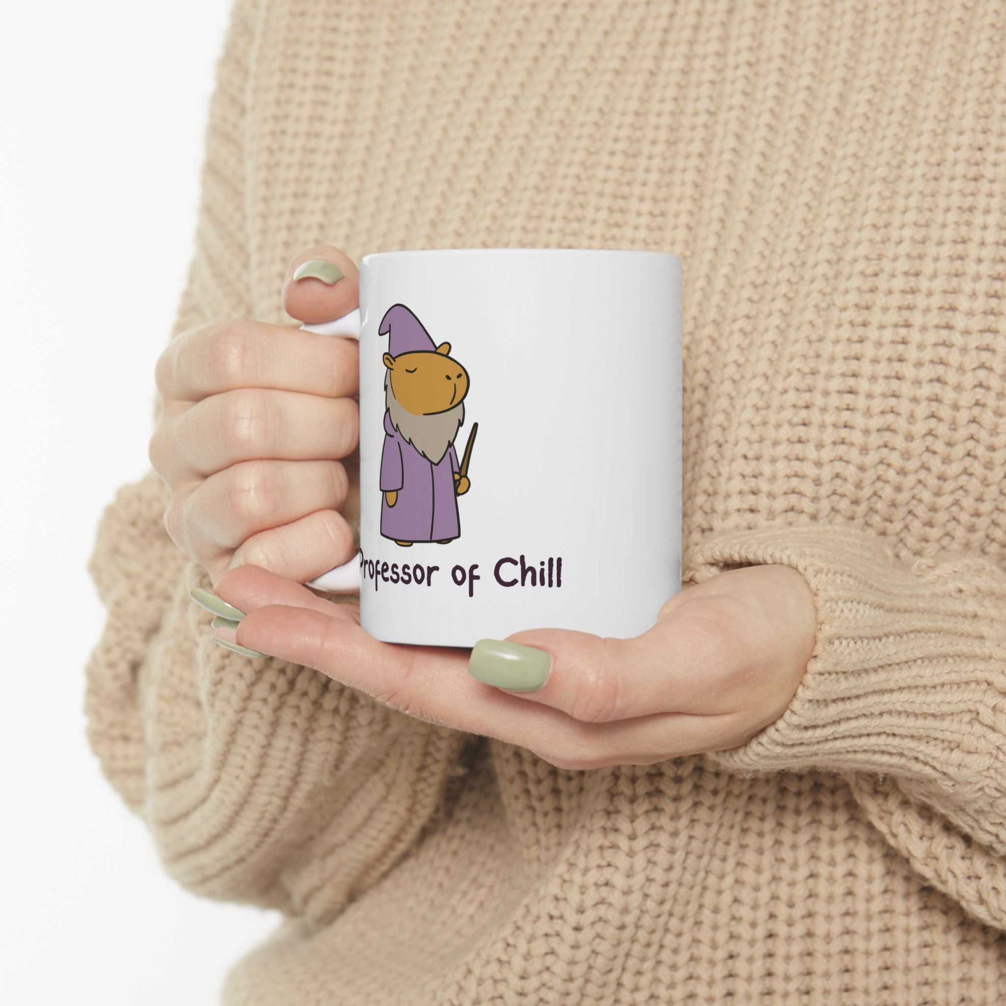 "Professor of Chill" Wizard Capybara Coffee Mug