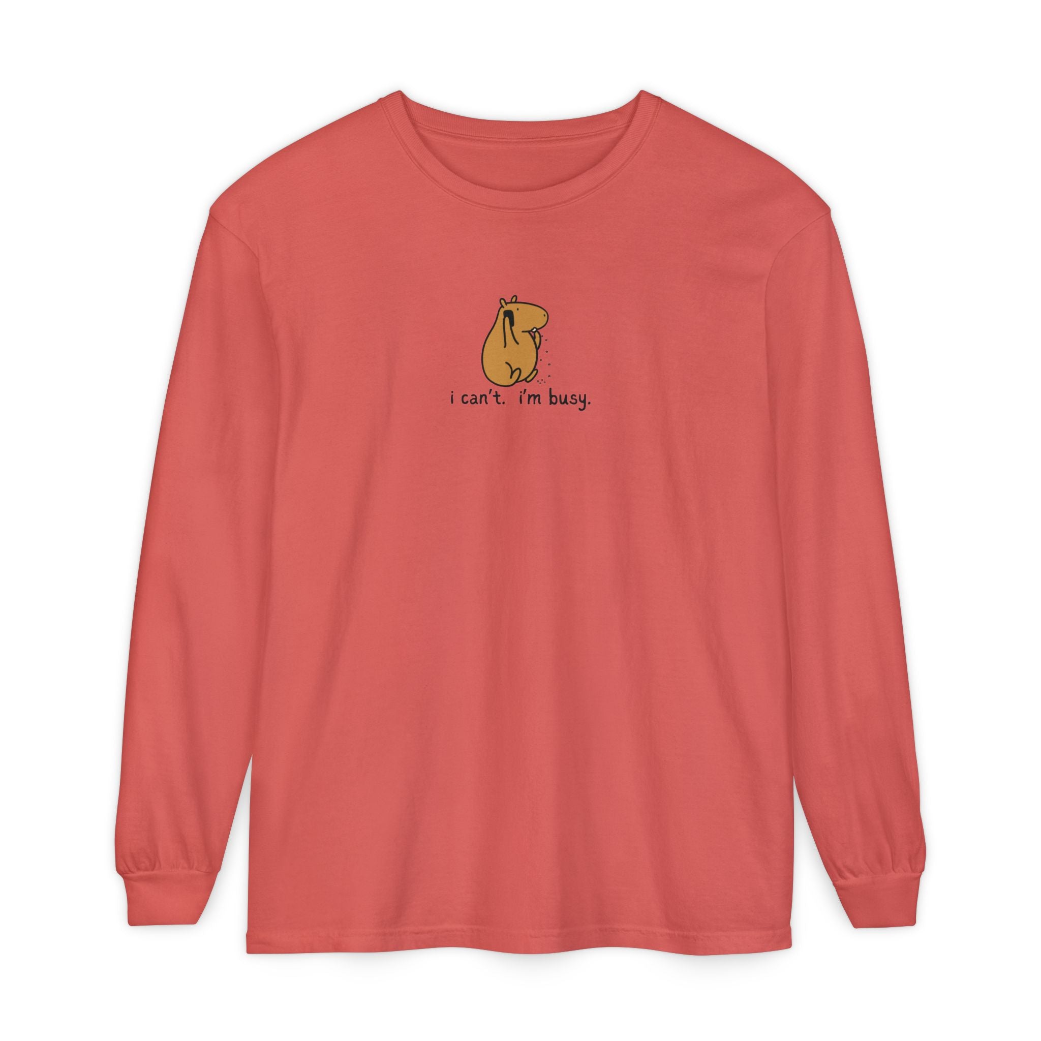 I'm Busy Capybara Long Sleeve Tee