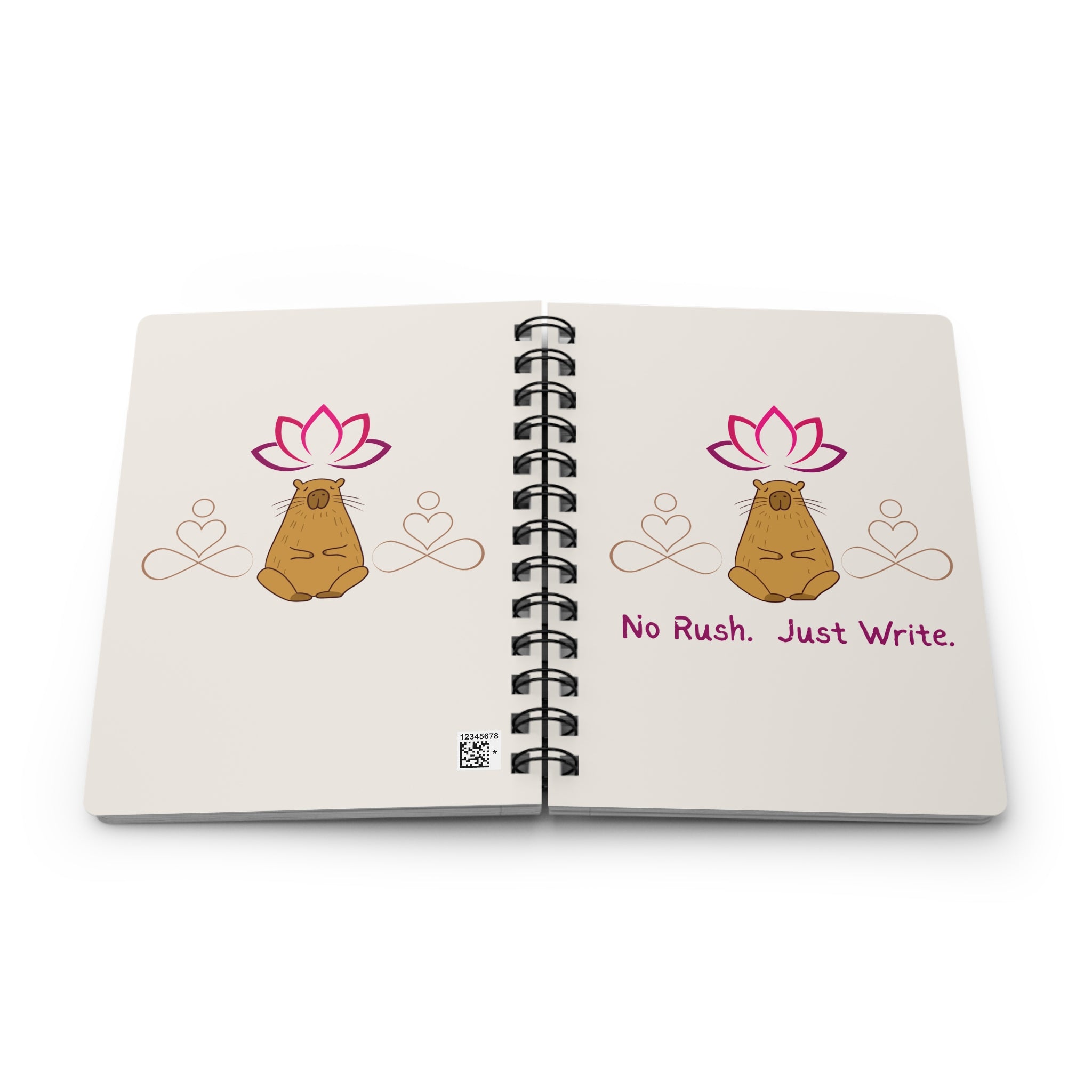 Capybara Aesthetic Notebook – No Rush Just Write Journal