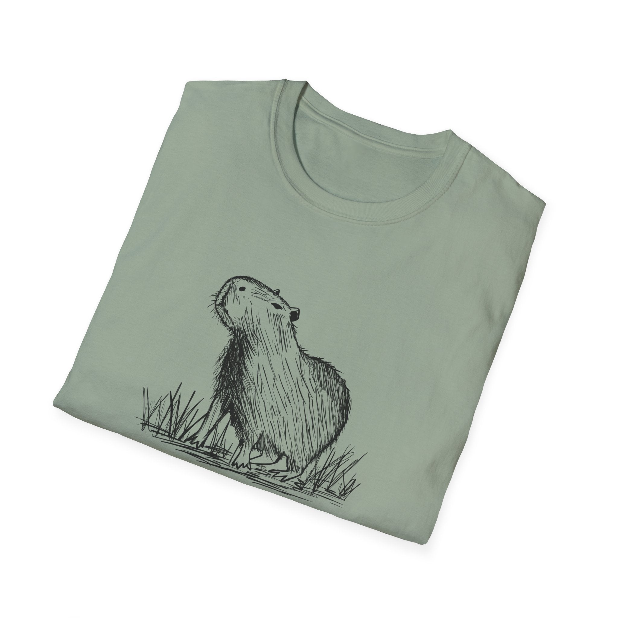 This Is Me Unbothered Shirt – Funny Capybara Softstyle Tee