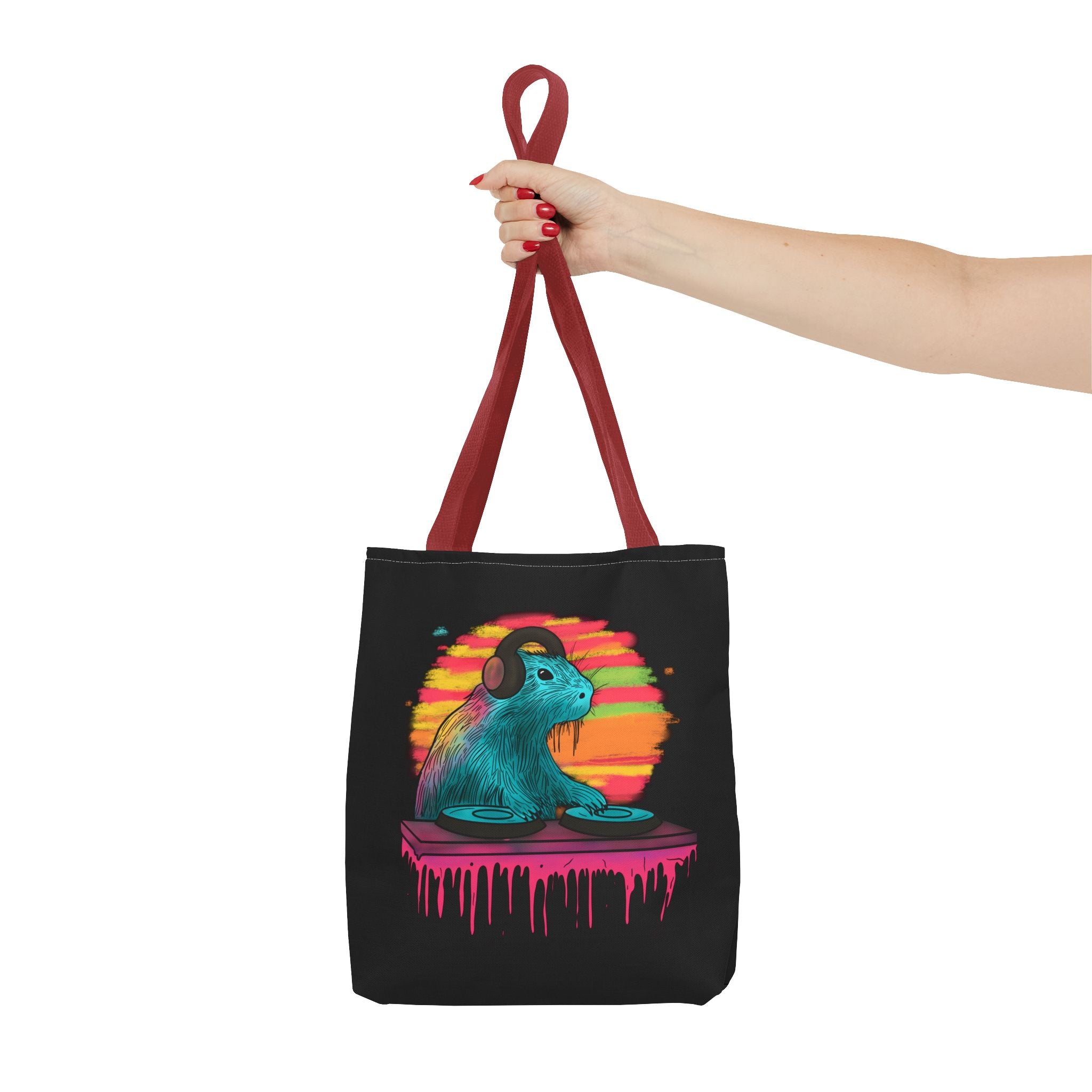 DJ Capybara Music Lover Canvas Tote Bag