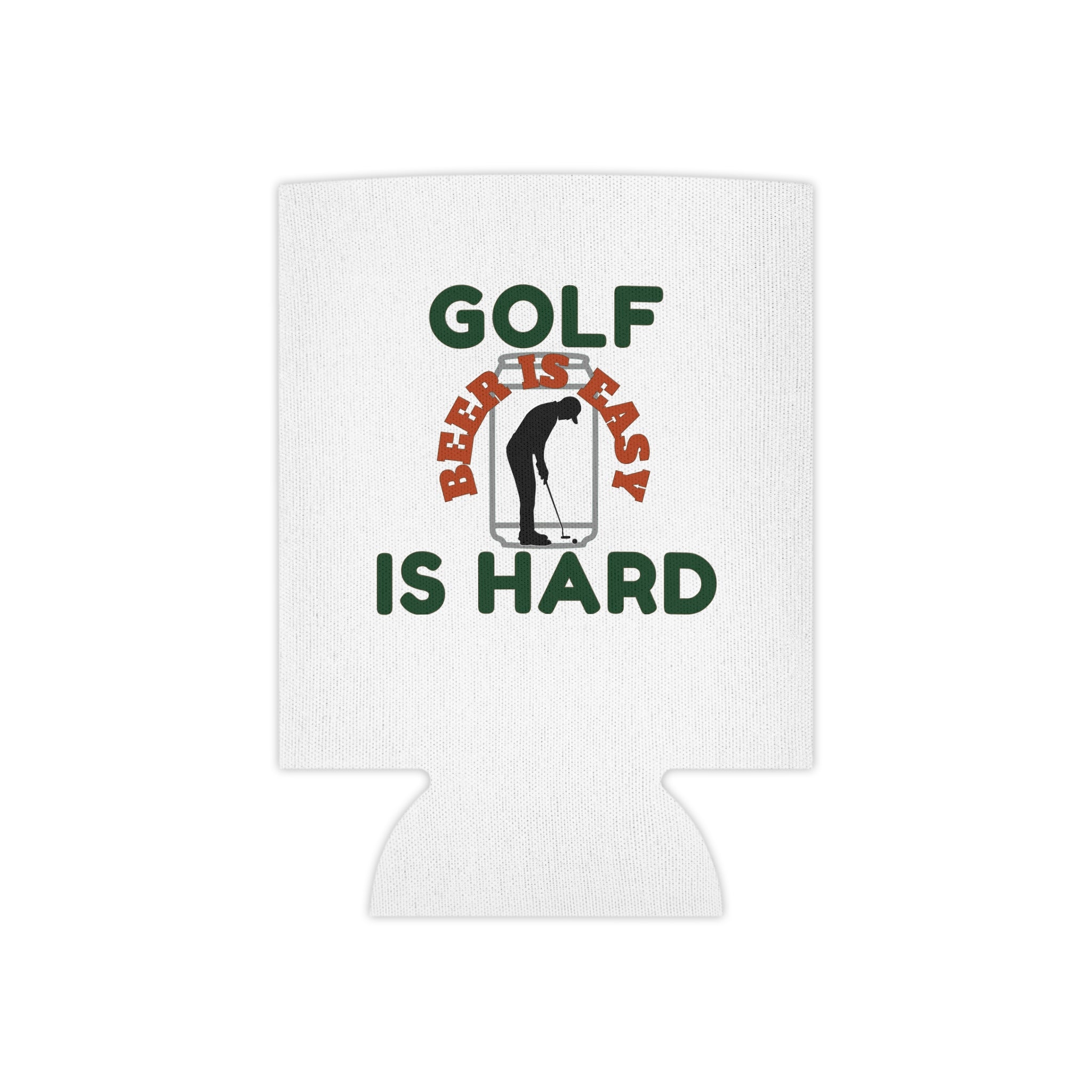 Golf is Hard, Beer is Easy Retro Koozie