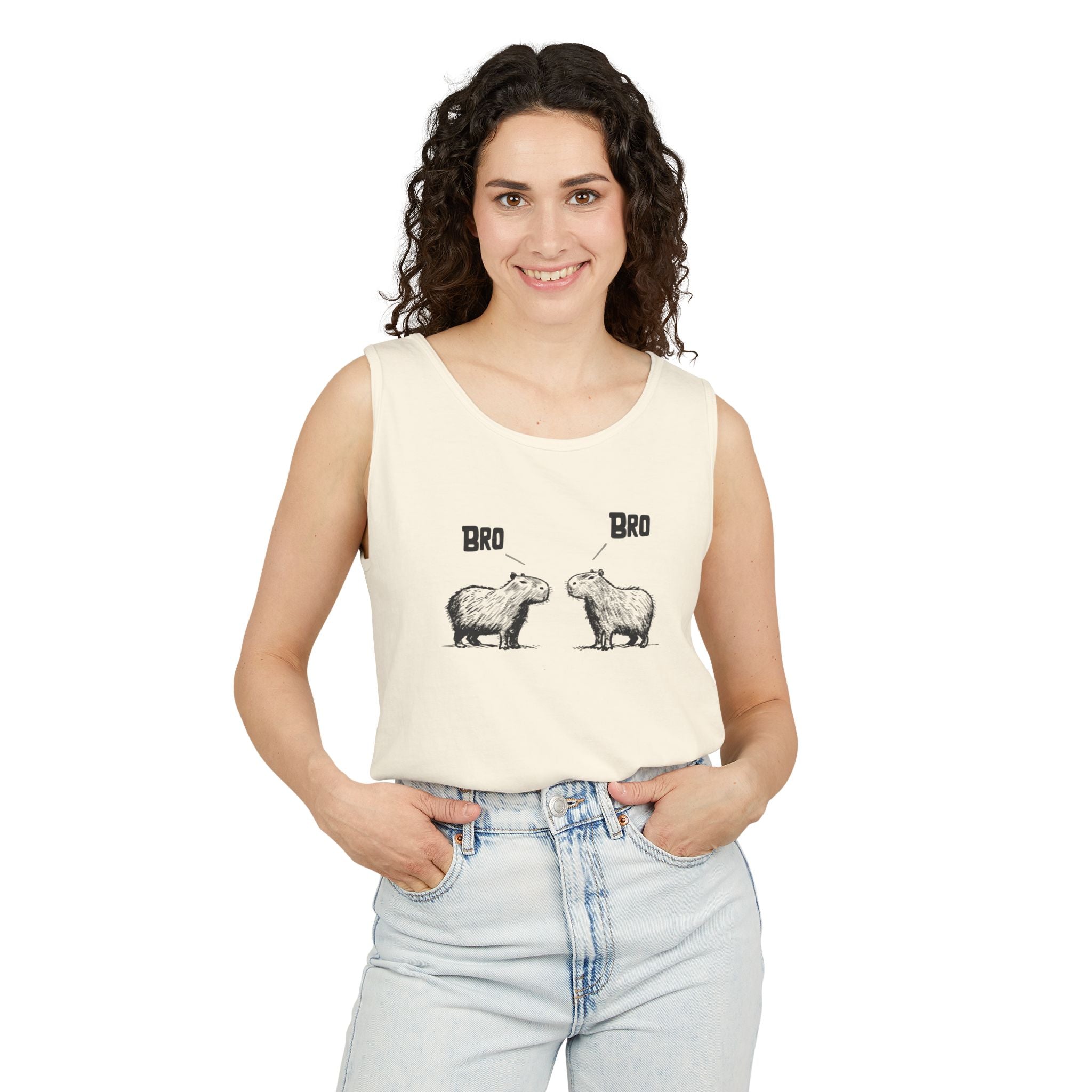 “Bro Bro’” Funny Capybara Premium Comfort Colors Tank