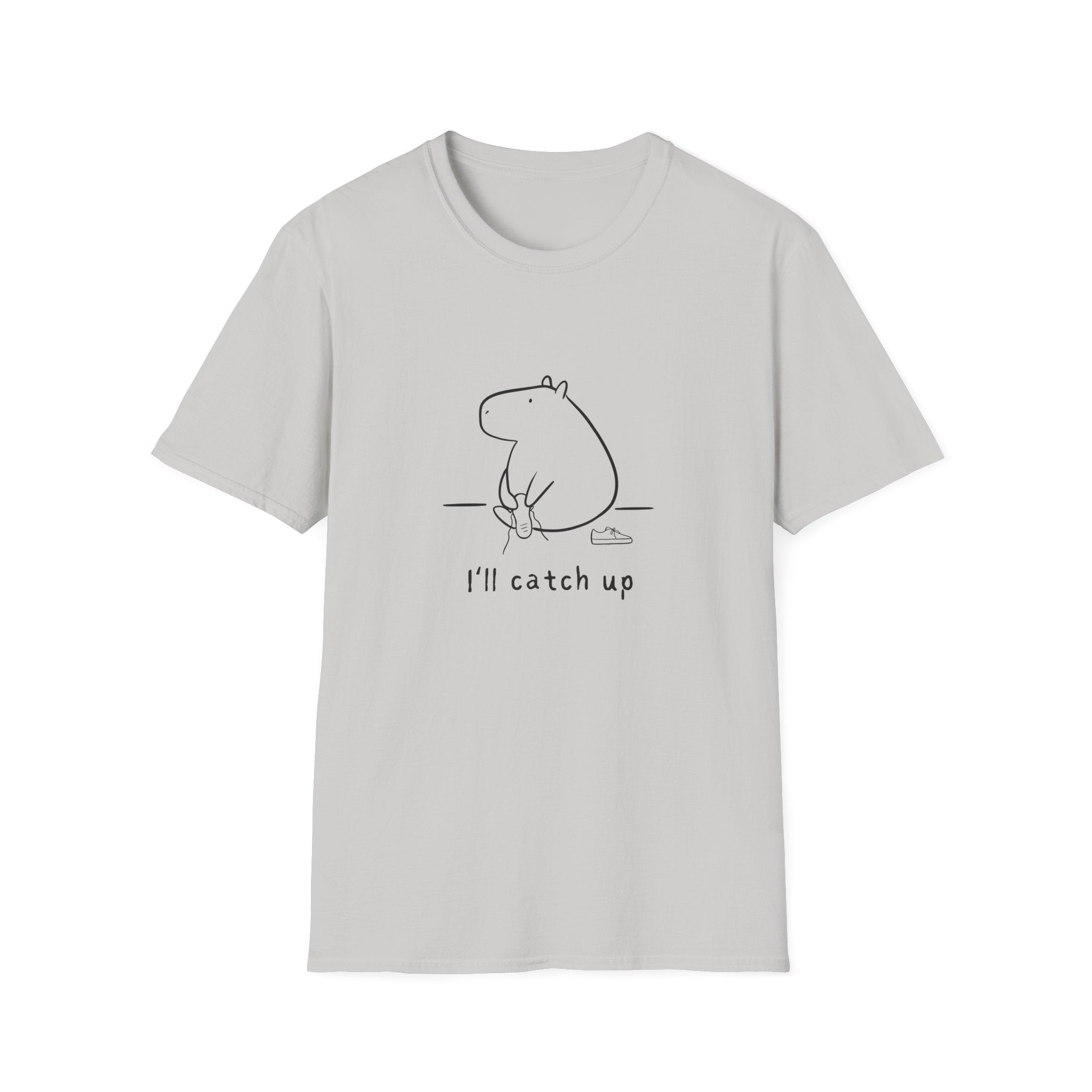 “I’ll Catch Up” Shirt – Funny Capybara Softstyle Tee