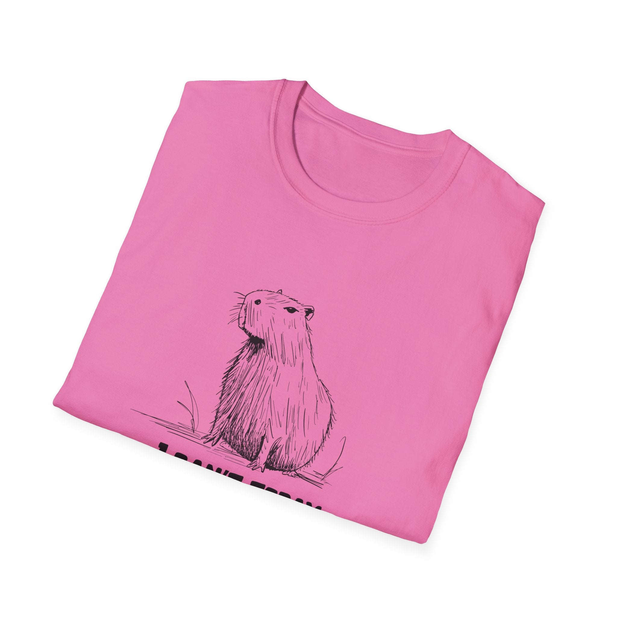 Funny Adult Tee - "I Can't Today" Capybara Softstyle Tee