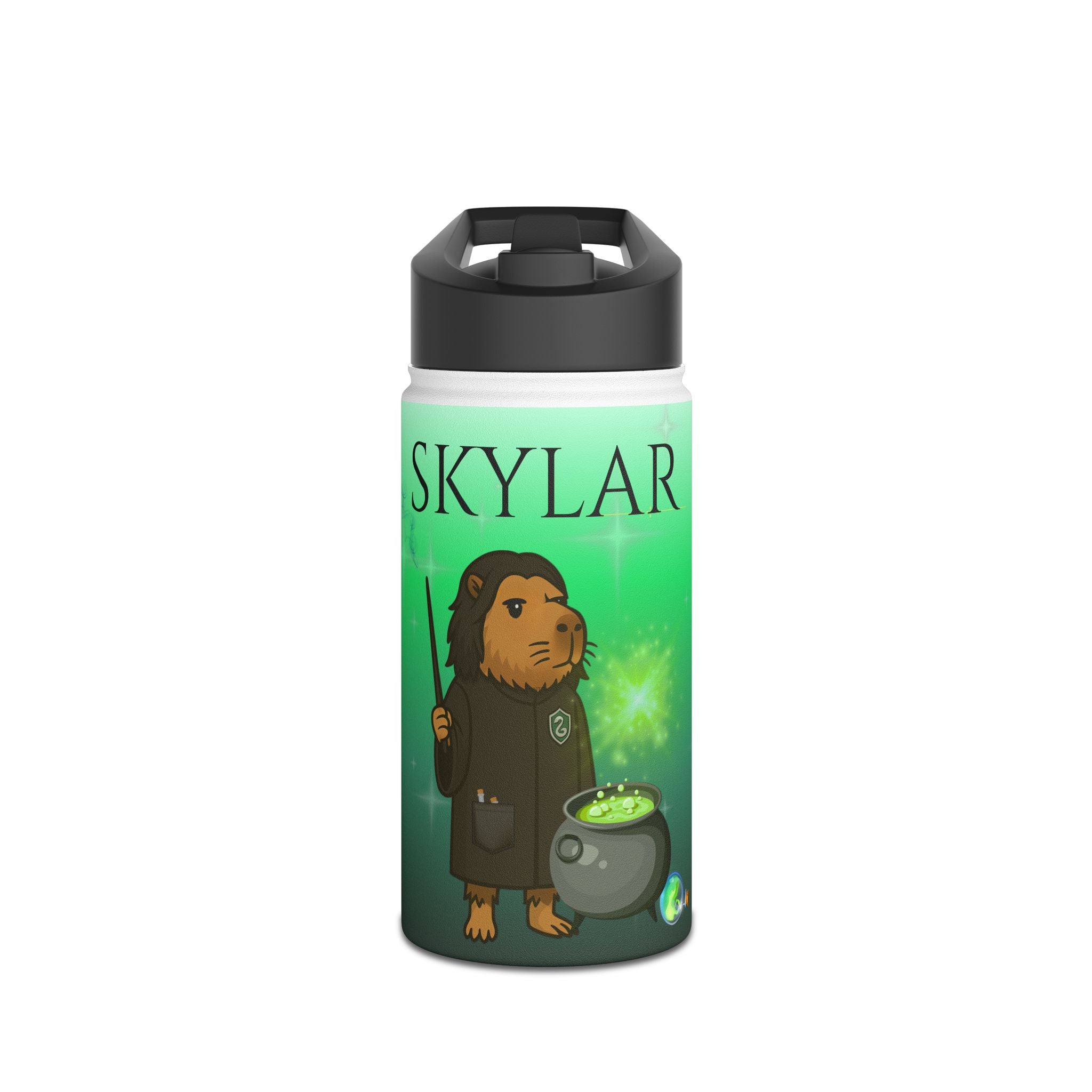 Personalized Severus Napebara Capybara Water Bottle | Harry Potter Style Kids Gift | Wizard Water Bottle