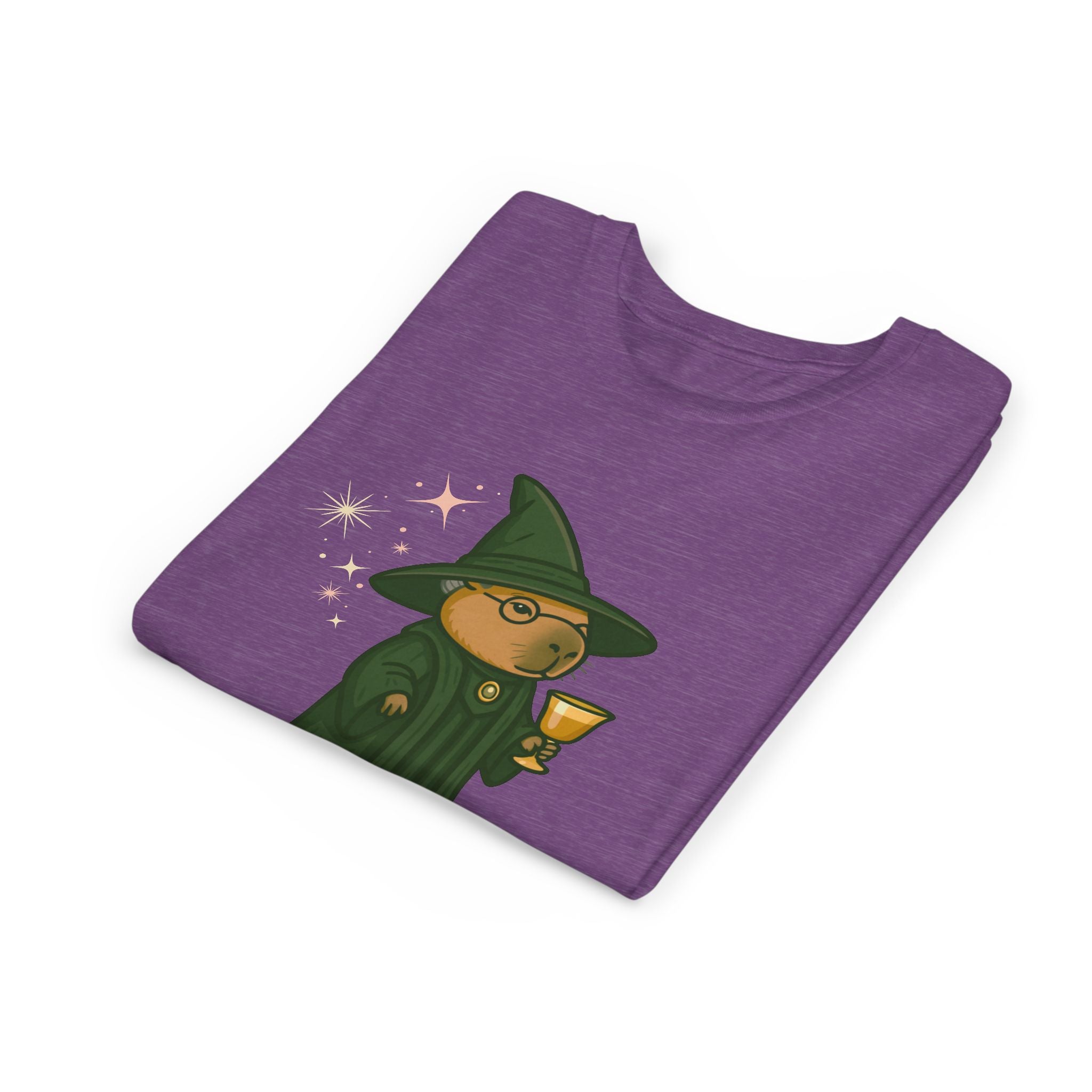 Whimsical Youth Tee - Capybara Professor McGonagall Shirt, Capybara School of Witchcraft & Wizardry, Funny Harry Potter Parody | Magical Fandom Gift | Unisex Tee