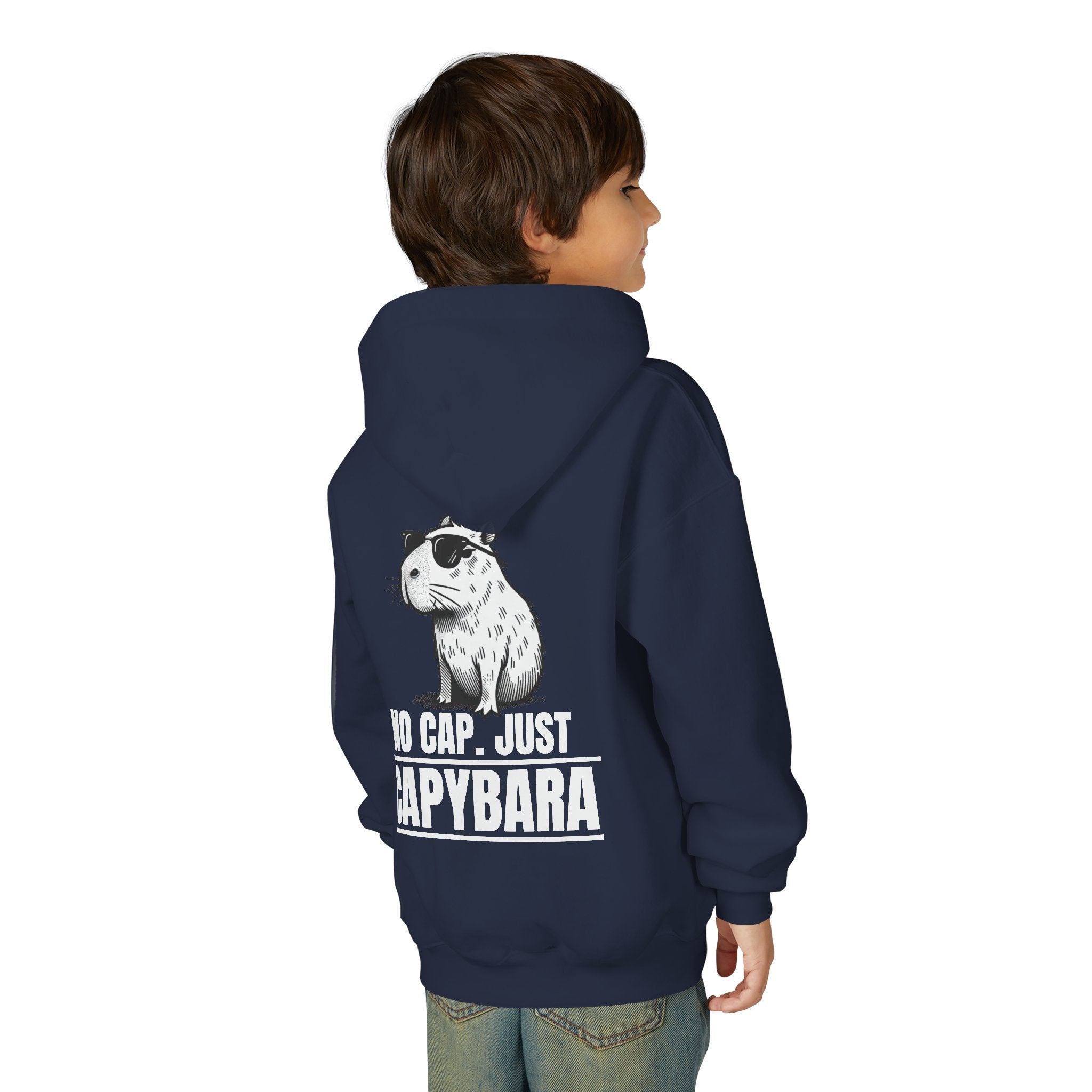No Cap, Just Capybara Kids Hoodie