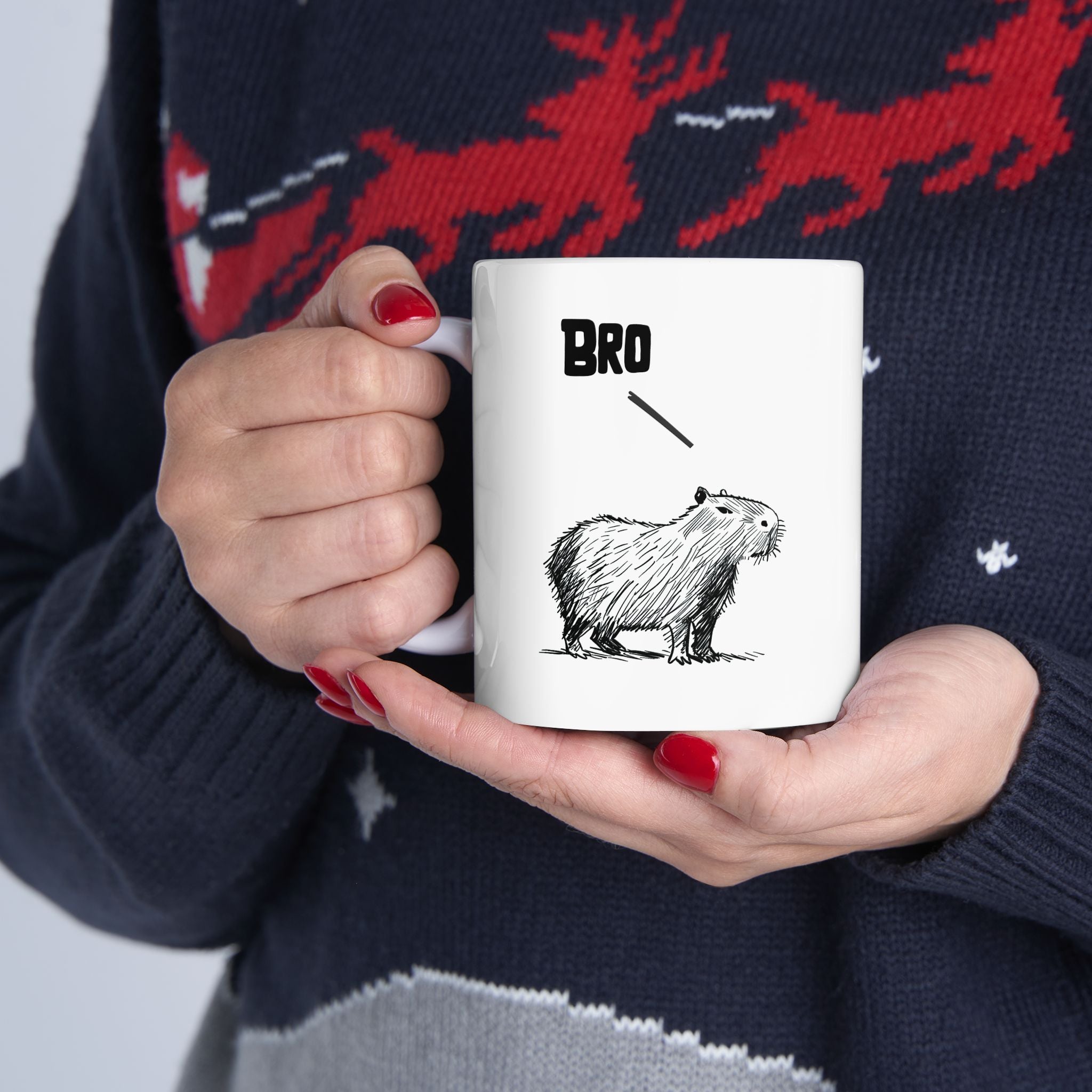Bro – Funny Capybara Coffee Mug for Adults