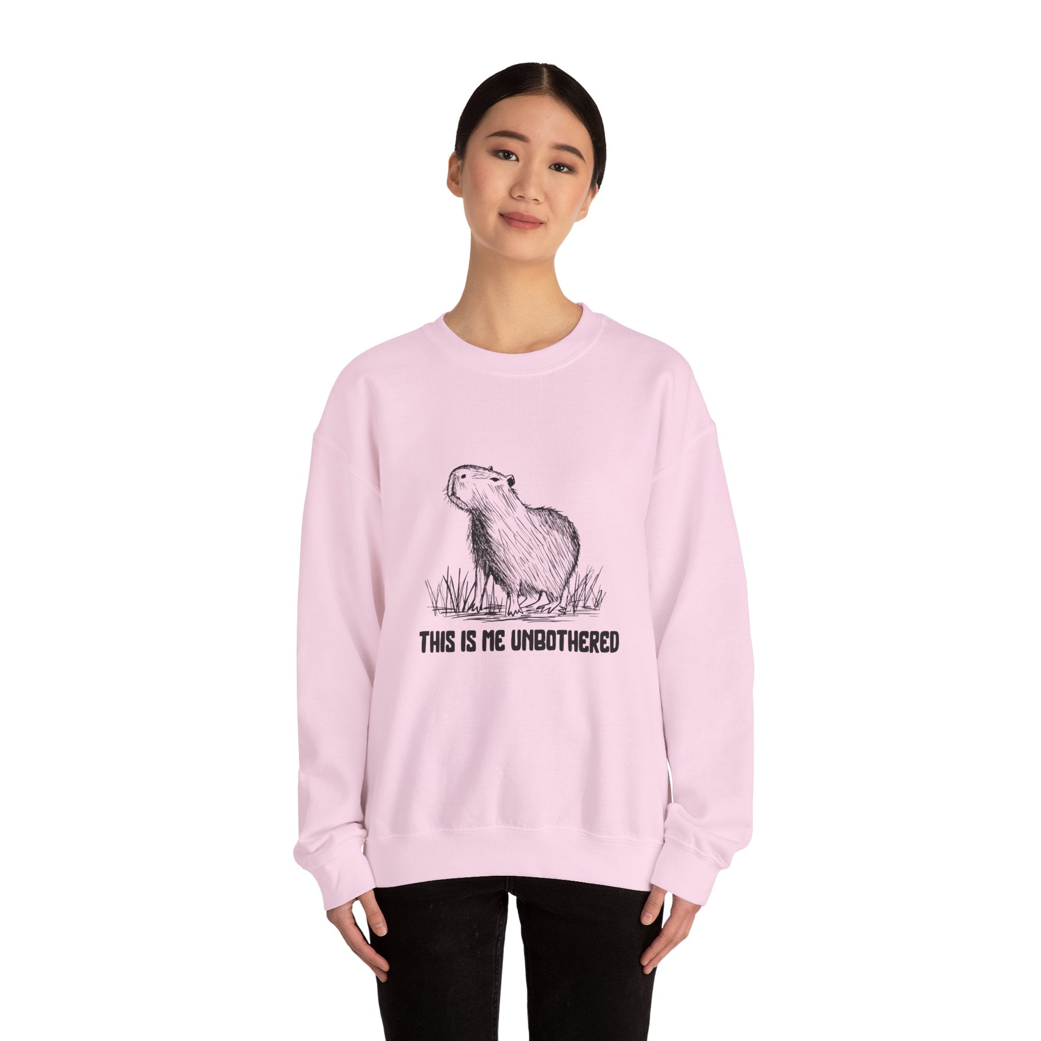 This Is Me Unbothered Sweatshirt – Funny Capybara Crewneck