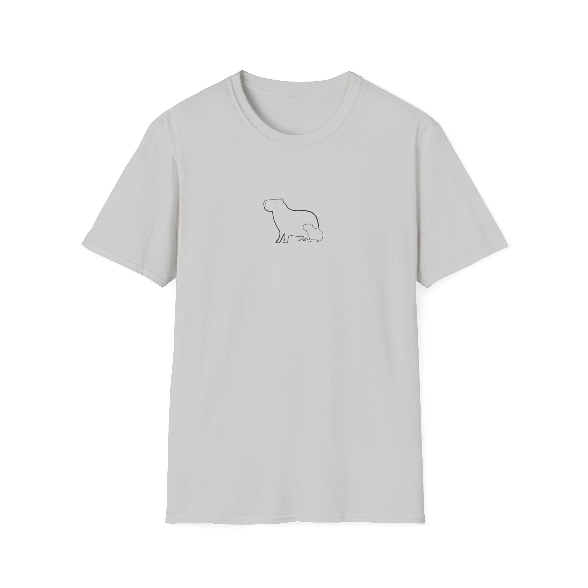 Minimalist Capybara Shirt – Mom & Baby Walk Tee