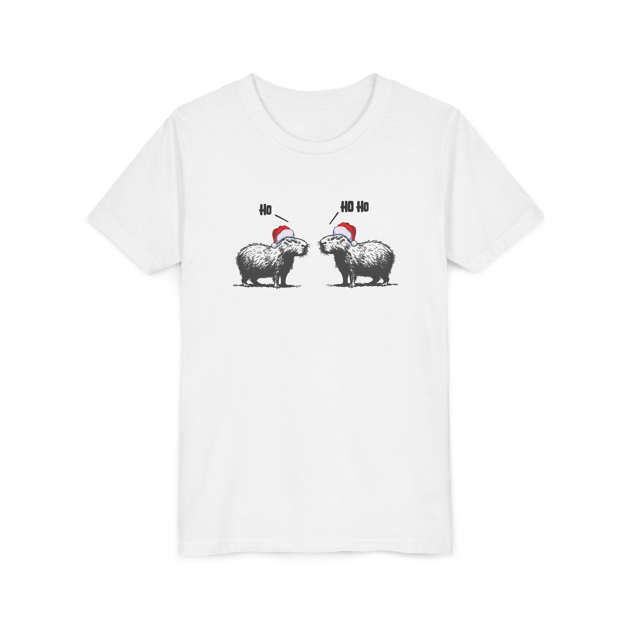 Ho Ho Ho Capybara Kids T-Shirt – The Cutest Kind of Unbothered