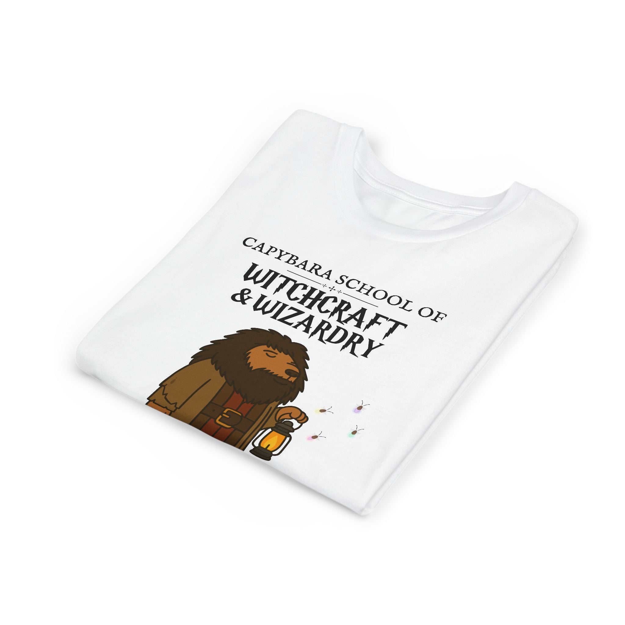 Whimsical Youth Tee - Capybara School of Witchcraft & Wizardry, Funny Hagrid Parody | Magical Fandom Gift | Youth Capygrid Unisex Tee