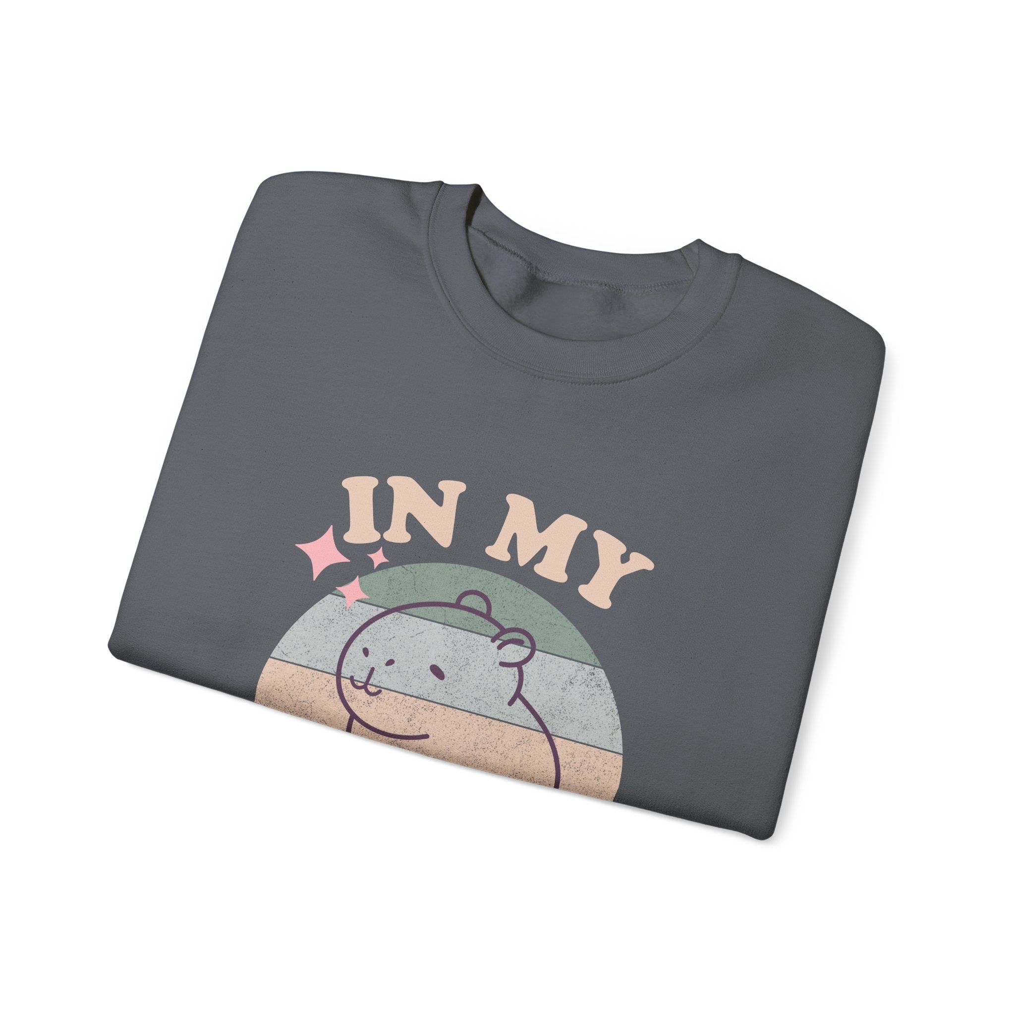 In My Unbothered Era Capybara Sweatshirt – Funny Chill Era Crewneck for Adults – Cozy Capy Life Retro Sun Design