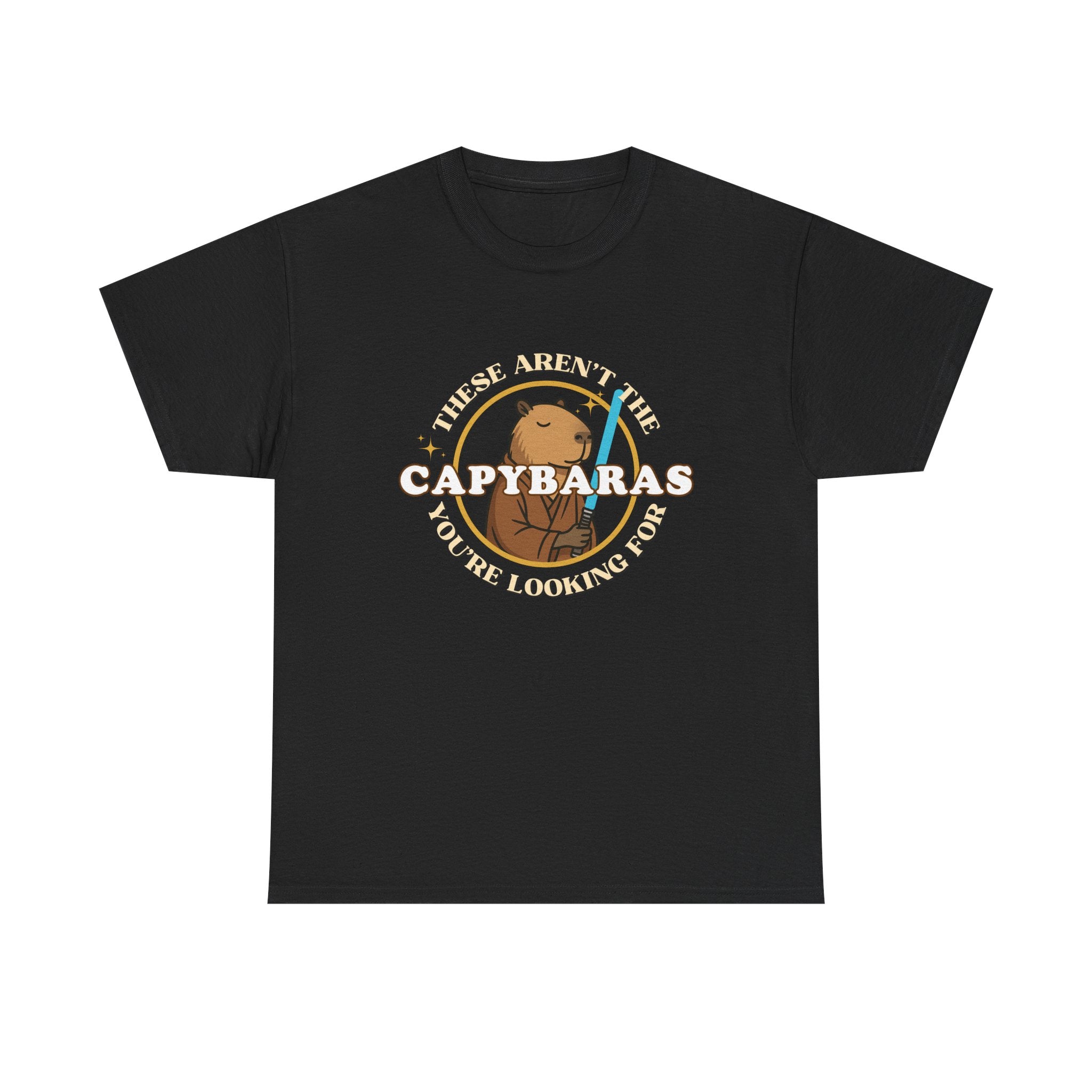 Star Wars Parody Shirt – These Aren’t the Capybaras You’re Looking For – Obi-Wan Capybara – Funny Nerd Gift - Unisex Adult Tee