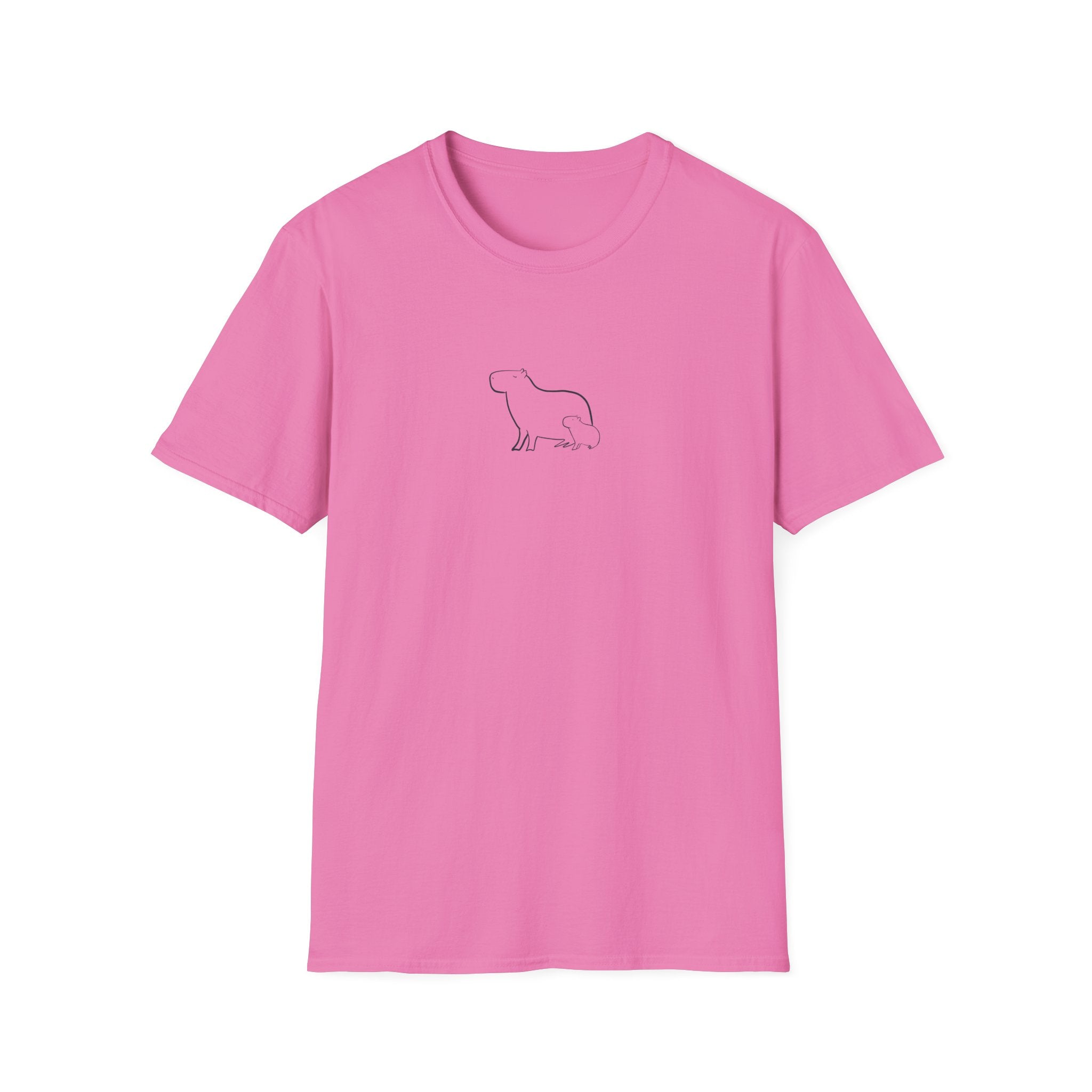 Minimalist Capybara Shirt – Mom & Baby Walk Tee