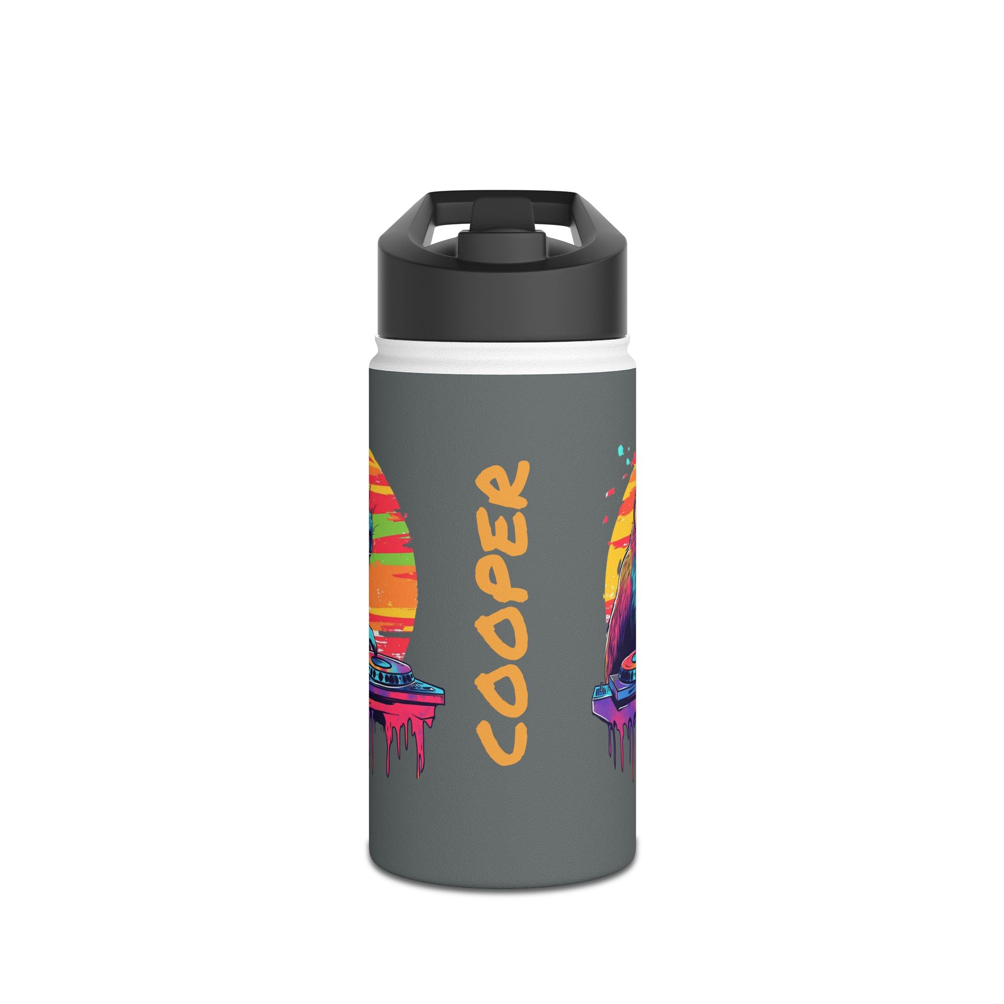 Personalized DJ Capybara Kids Water Bottle | Music-Themed Kids Gift | Funny Capybara Water Bottle