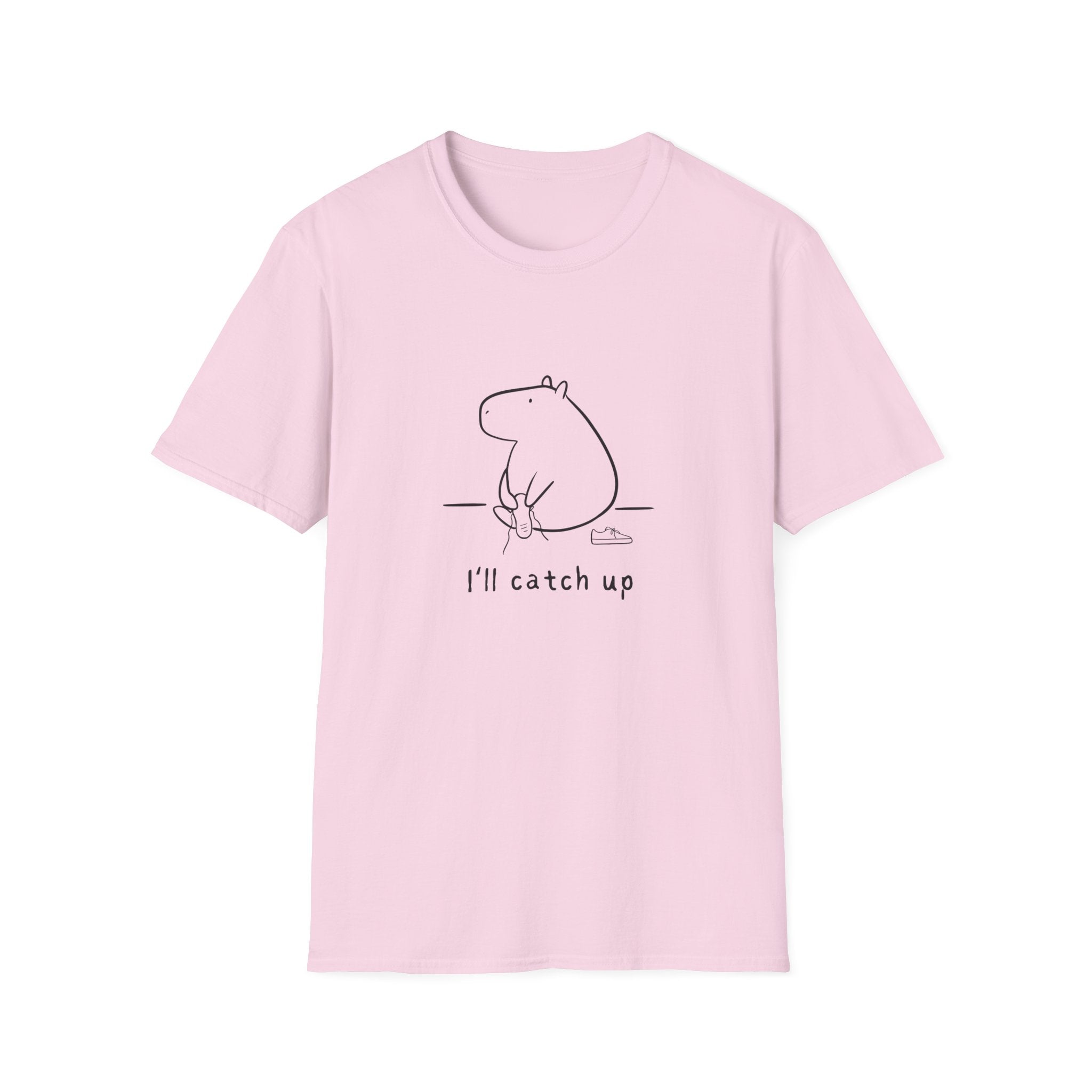 “I’ll Catch Up” Shirt – Funny Capybara Softstyle Tee