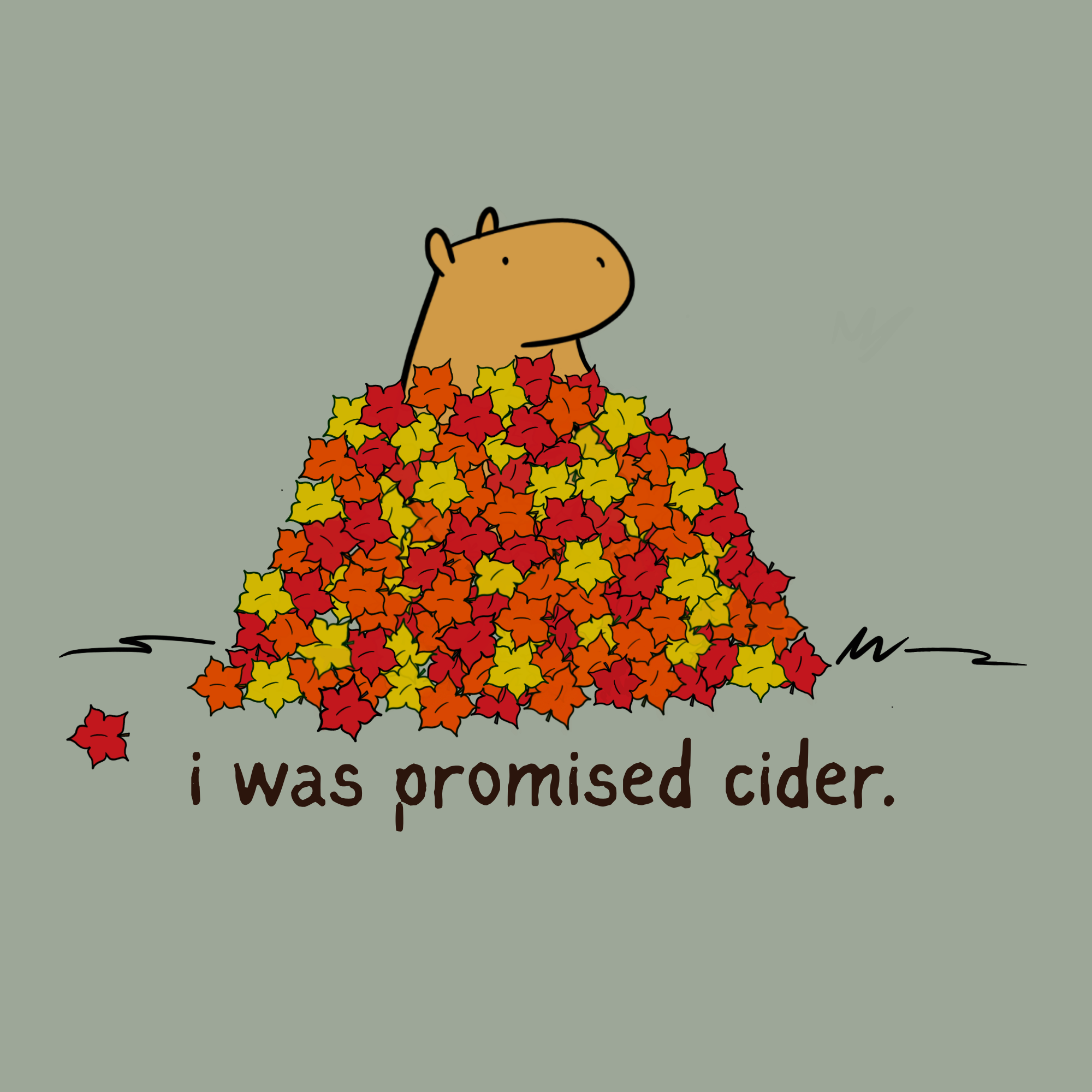 I Was Promised Cider - Capybara Softstyle Adult T-Shirt