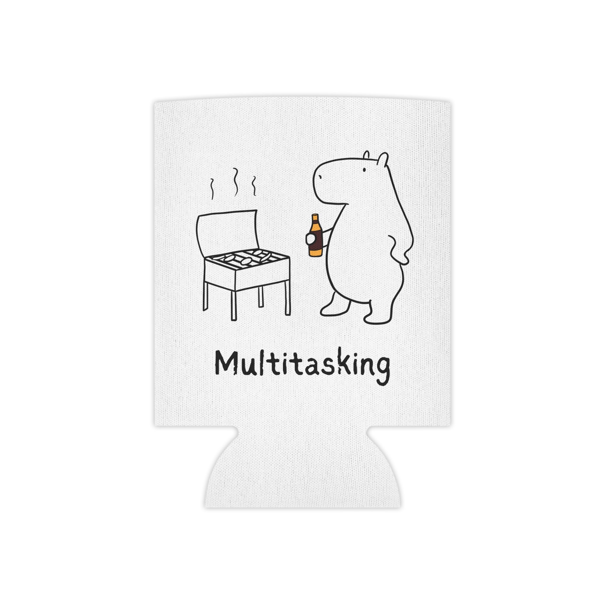 Funny Koozie “Multitasking” Capybara Can Cooler