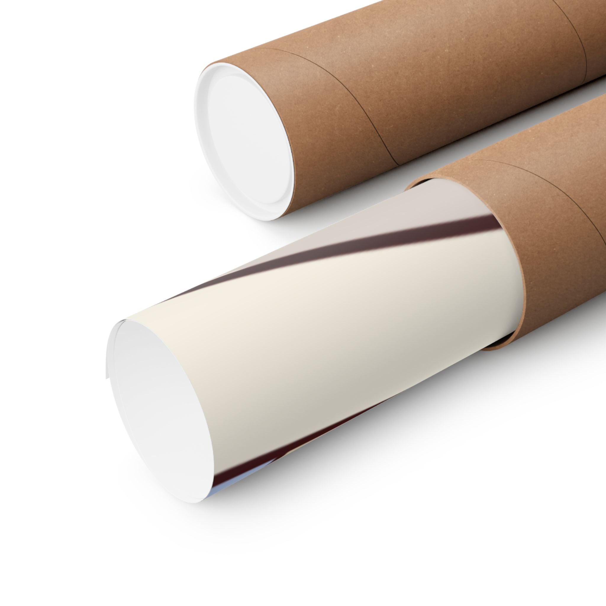 Capy Life art print rolled inside a protective brown cardboard shipping tube for safe delivery