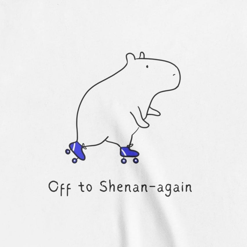 Off to Shenan-Again Kids Shirt – Funny Capybara Graphic Youth Tee