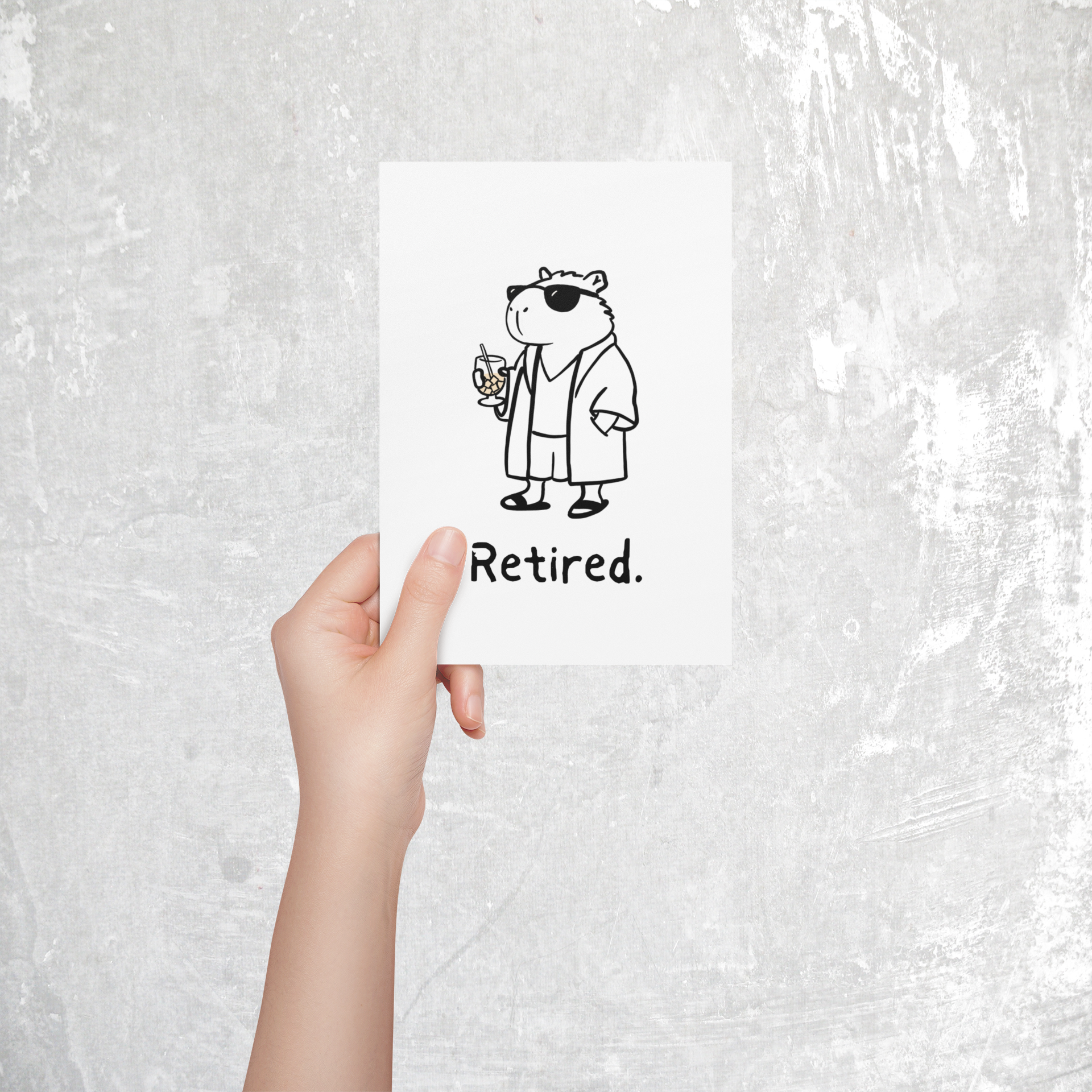 Funny Capybara Dude Greeting Cards – 3 pack