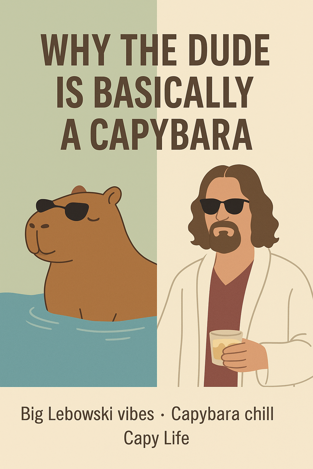 Why The Dude From The Big Lebowski Is Basically a Capybara in a Bathrobe