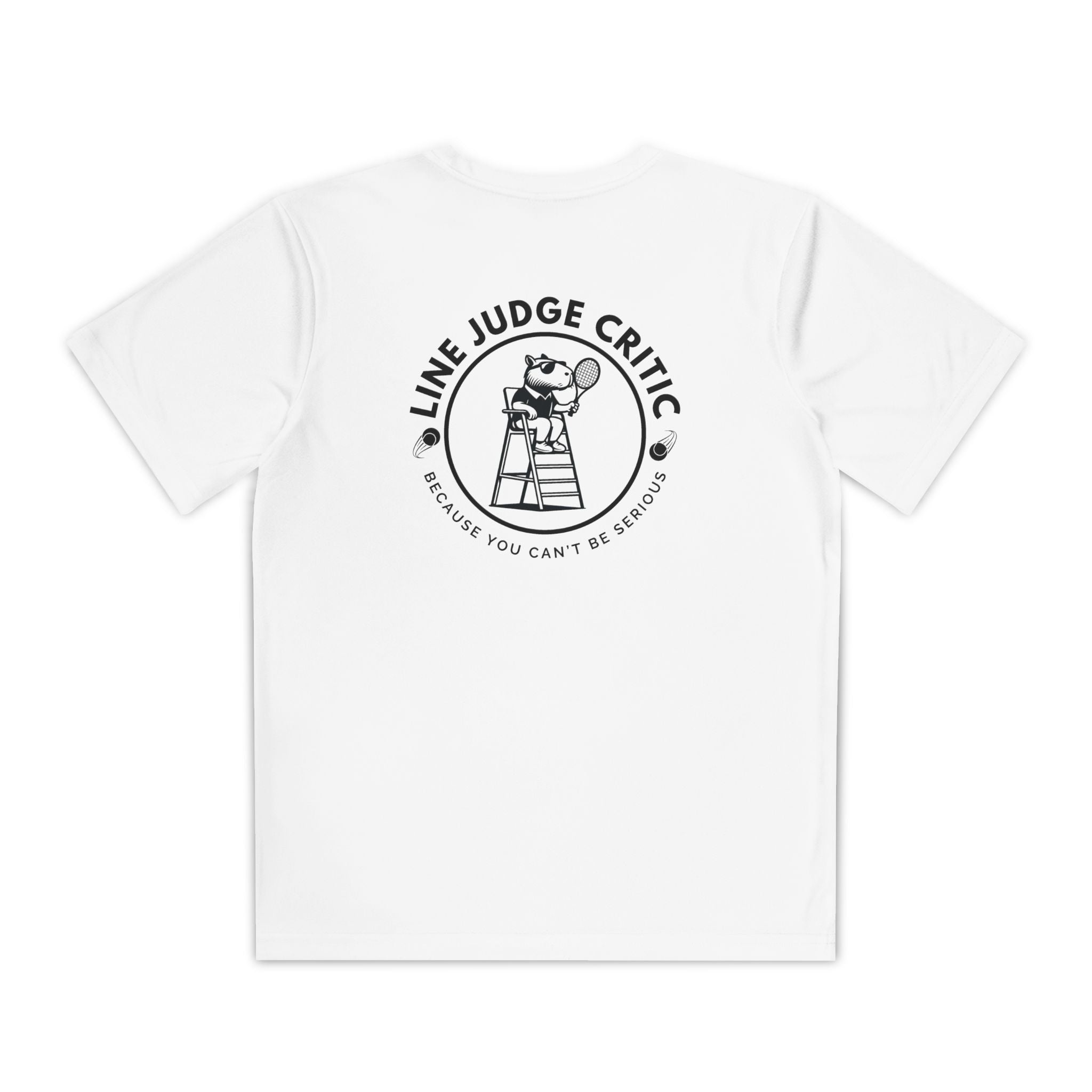 Funny Kids Tennis Shirt - Capybara Line Judge - Capybara Country Club Youth Performance Tee
