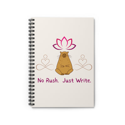Capybara Aesthetic Notebook – No Rush Just Write Journal
