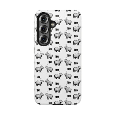 “Bro, Bro" Patterned Funny Capybara Phone Case