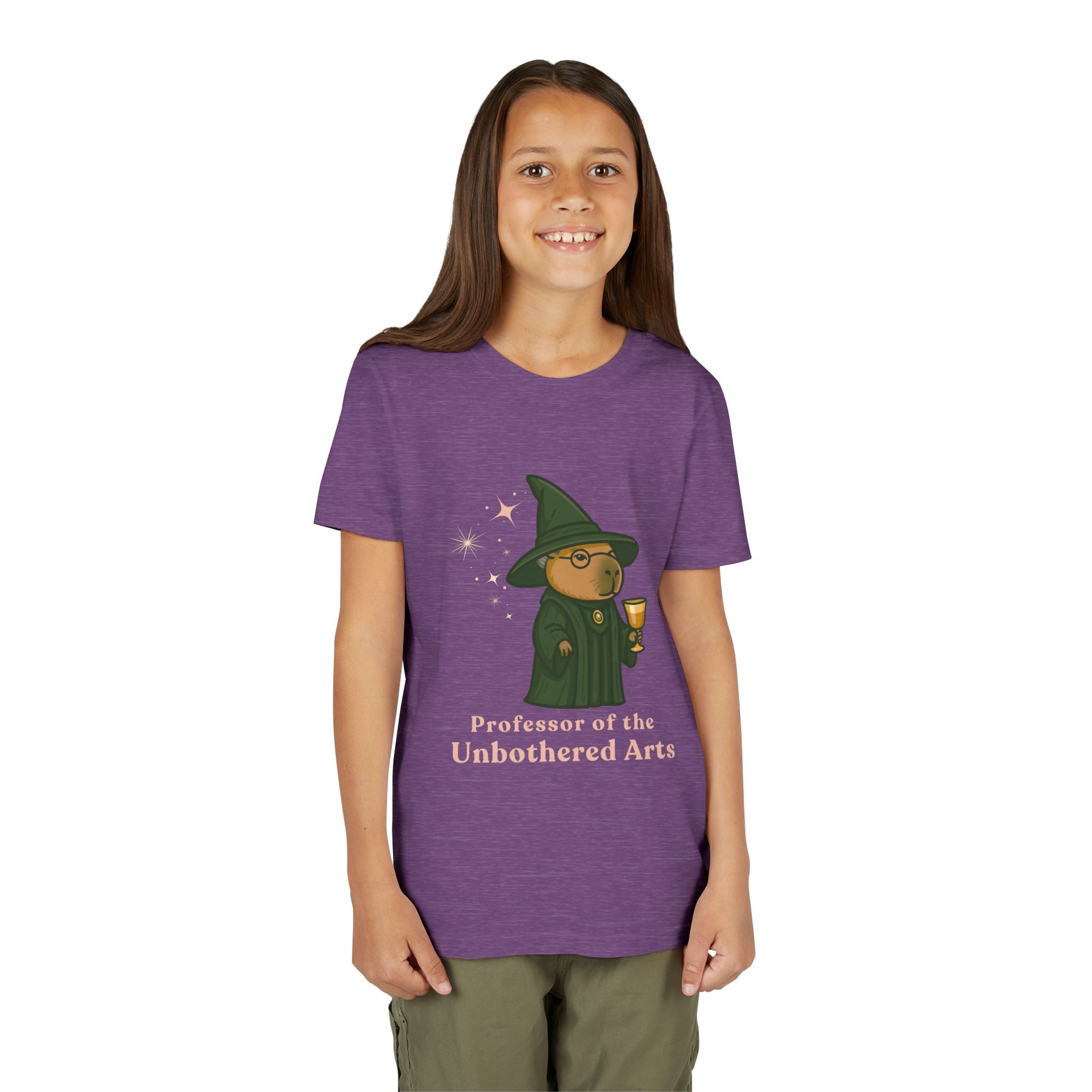 Whimsical Youth Tee - Capybara Professor McGonagall Shirt, Capybara School of Witchcraft & Wizardry, Funny Harry Potter Parody | Magical Fandom Gift |  Unisex Tee
