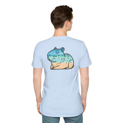 Ocean Chill Capybara Unisex Softstyle T-Shirt - Relaxed Fit Graphic Tee
