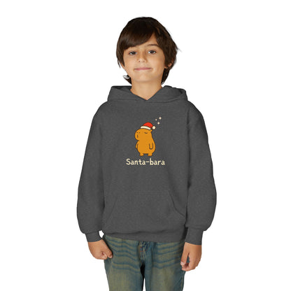 Santa-bara Kids Hoodie — Cute Christmas Capybara Hoodie for Children | Cozy Holiday Sweatshirt