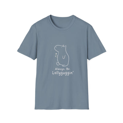 Funny Minimalist Tee - Always. Be. Lollygaggin’. Capybara Shirt