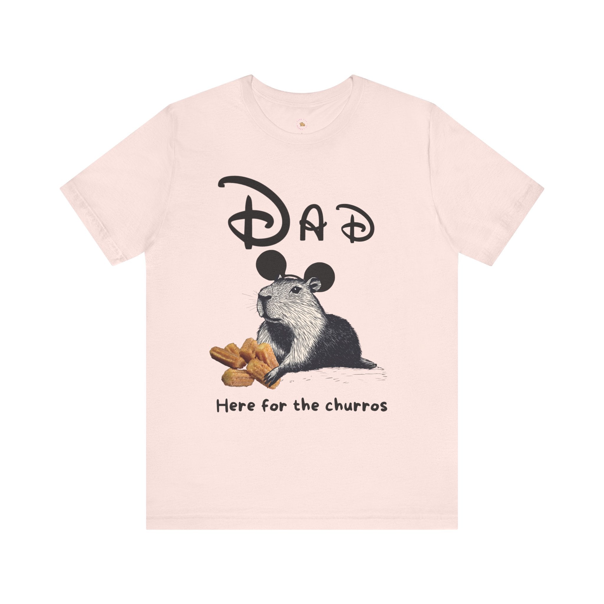 Dad Theme Park Here for the Churros Tee -  Capybara Snack Unisex Jersey Short Sleeve Shirt