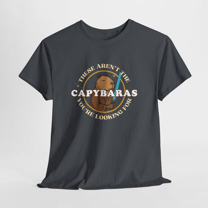 Star Wars Parody Shirt – These Aren’t the Capybaras You’re Looking For – Obi-Wan Capybara – Funny Nerd Gift - Unisex Adult Tee