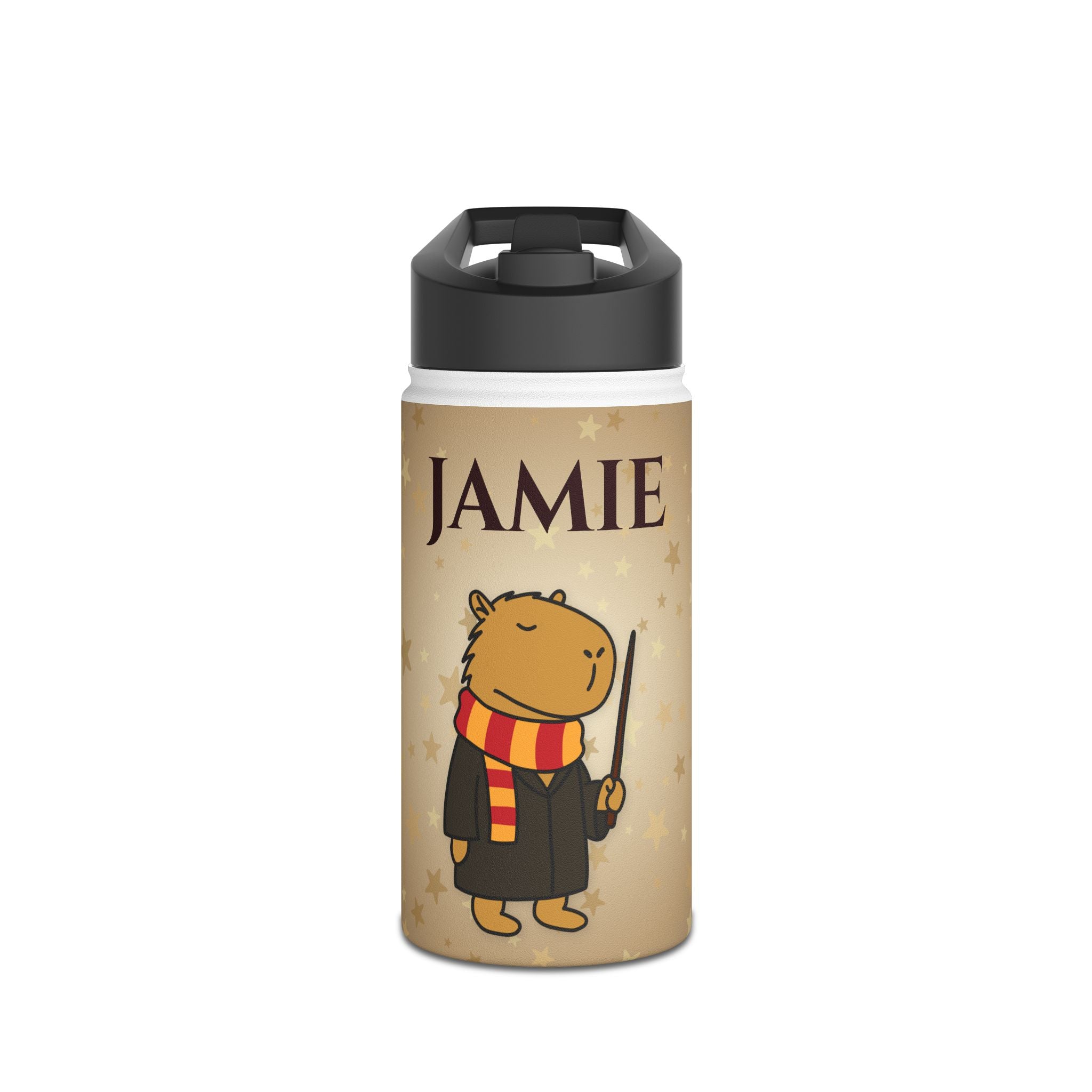 "Hairy Potter" Personalized Capybara Wizard Water Bottle