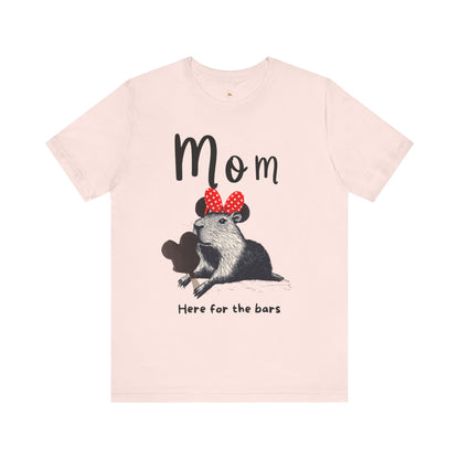 Mom Theme Park Here for the Bars Tee -  Capybara Ice Cream Unisex Jersey Short Sleeve Shirt