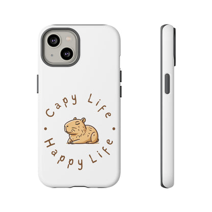 Capy Life Happy Life Signature Logo Phone Case