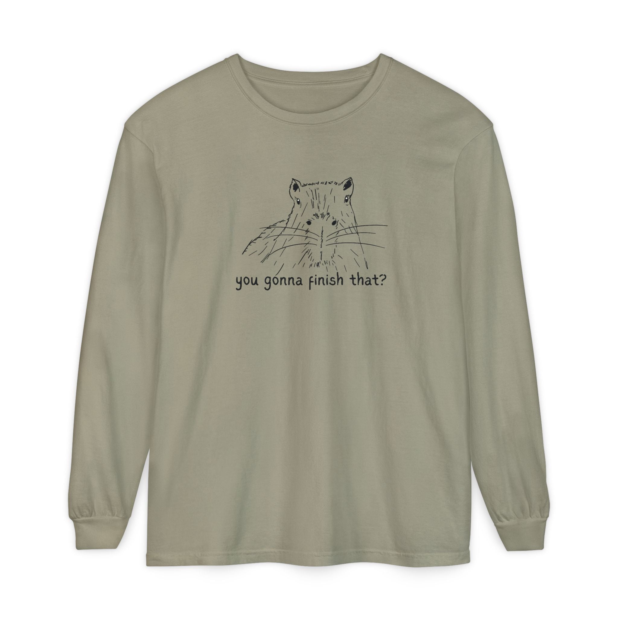Gonna Finish That? Capybara Long Sleeve Tee