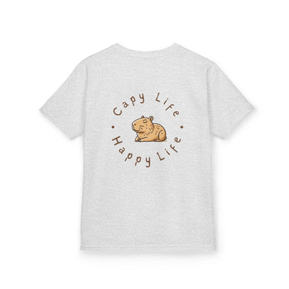 Kids Capybara Life Tee - Happy Life Graphic T-Shirt for Children