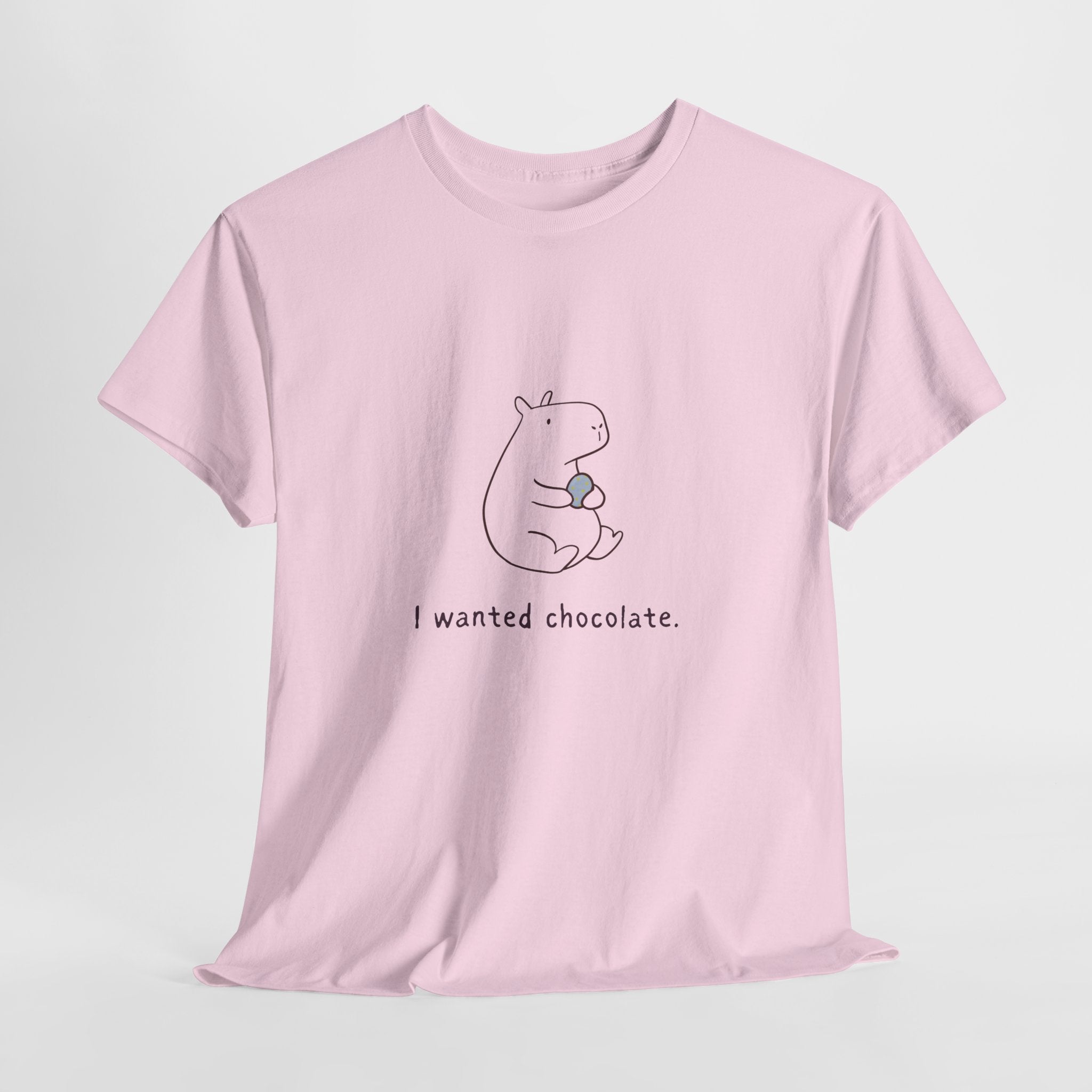 Funny Easter Capybara T-Shirt – “I Wanted Chocolate” Minimalist Easter Shirt, Cute Spring Graphic Tee