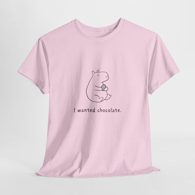 Funny Easter Capybara T-Shirt – “I Wanted Chocolate” Minimalist Easter Shirt, Cute Spring Graphic Tee