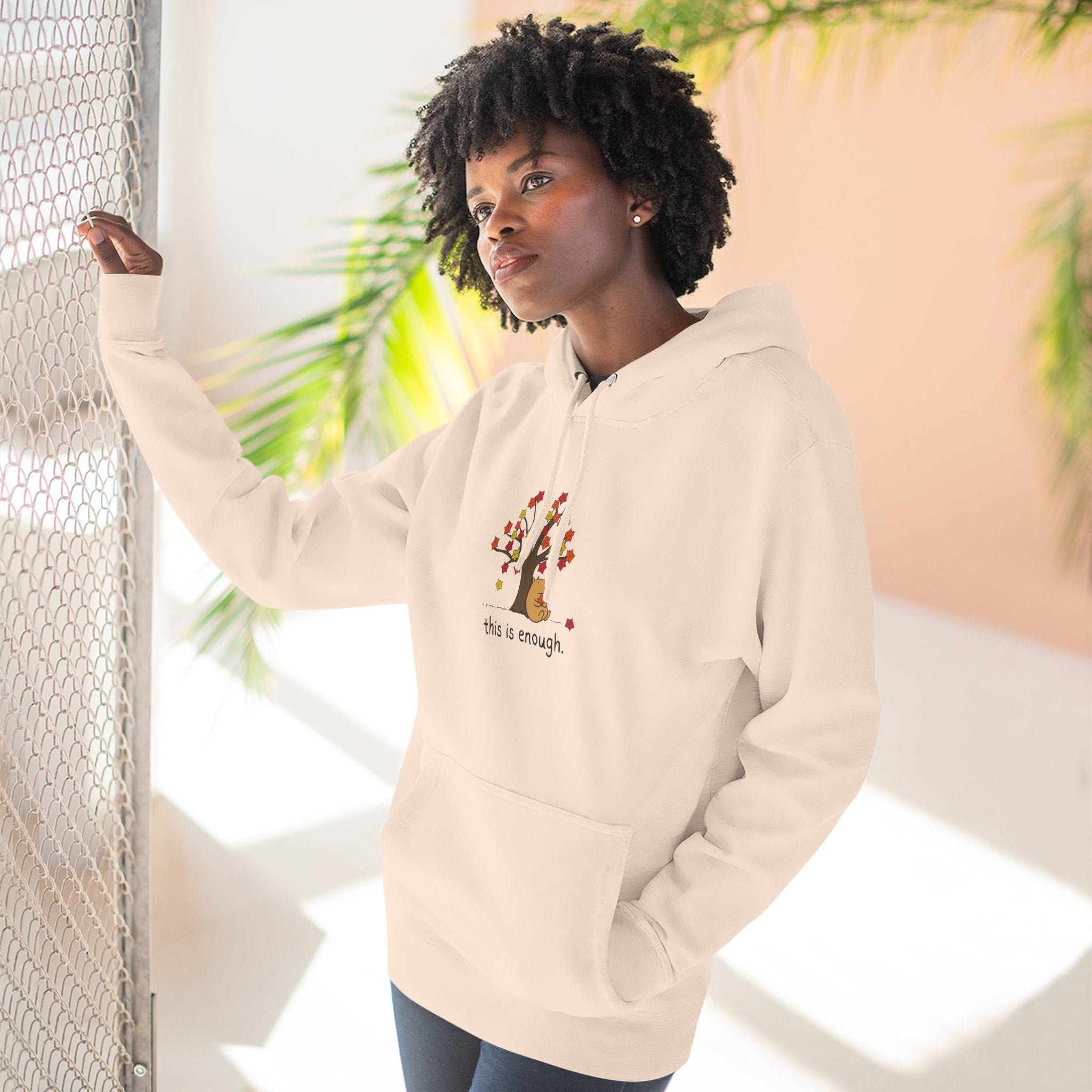 Autumn Leaves This is Enough - Capybara Fleece Hoodie