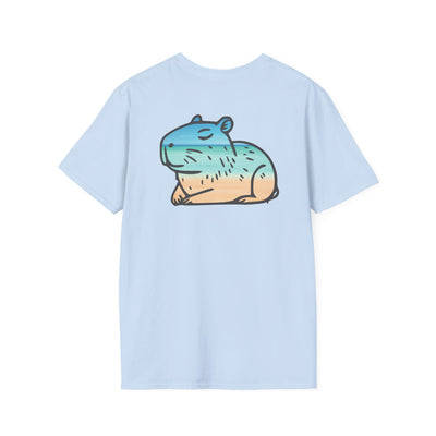 Ocean Chill Capybara Unisex Softstyle T-Shirt - Relaxed Fit Graphic Tee