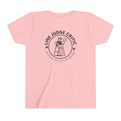 Kids Tennis Shirt – Funny Capybara Line Judge Tee – “You Can't Be Serious” Youth Sports Shirt for Tennis Practice or Gift