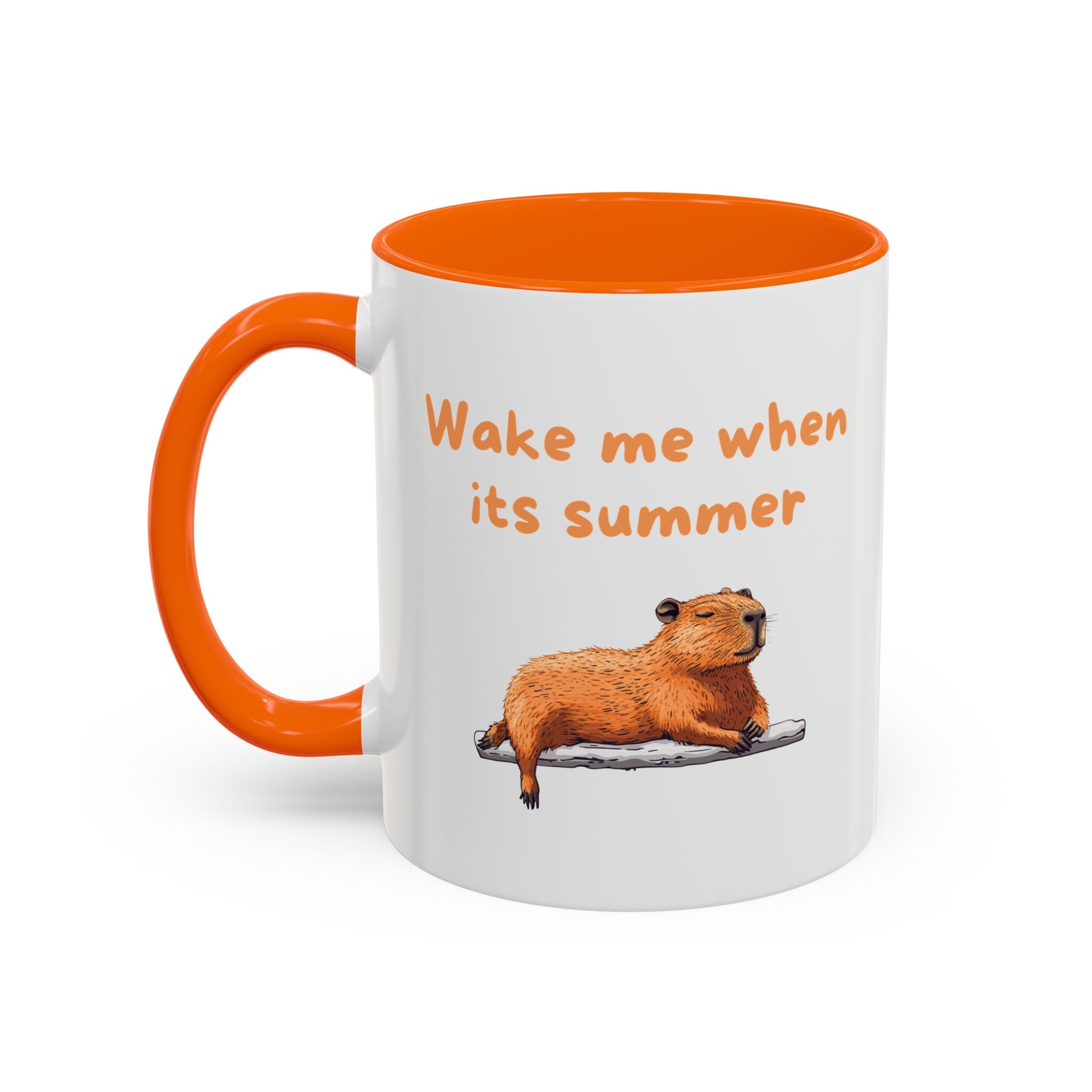 Wake Me When It's Summer - Fun Accent Coffee Mug